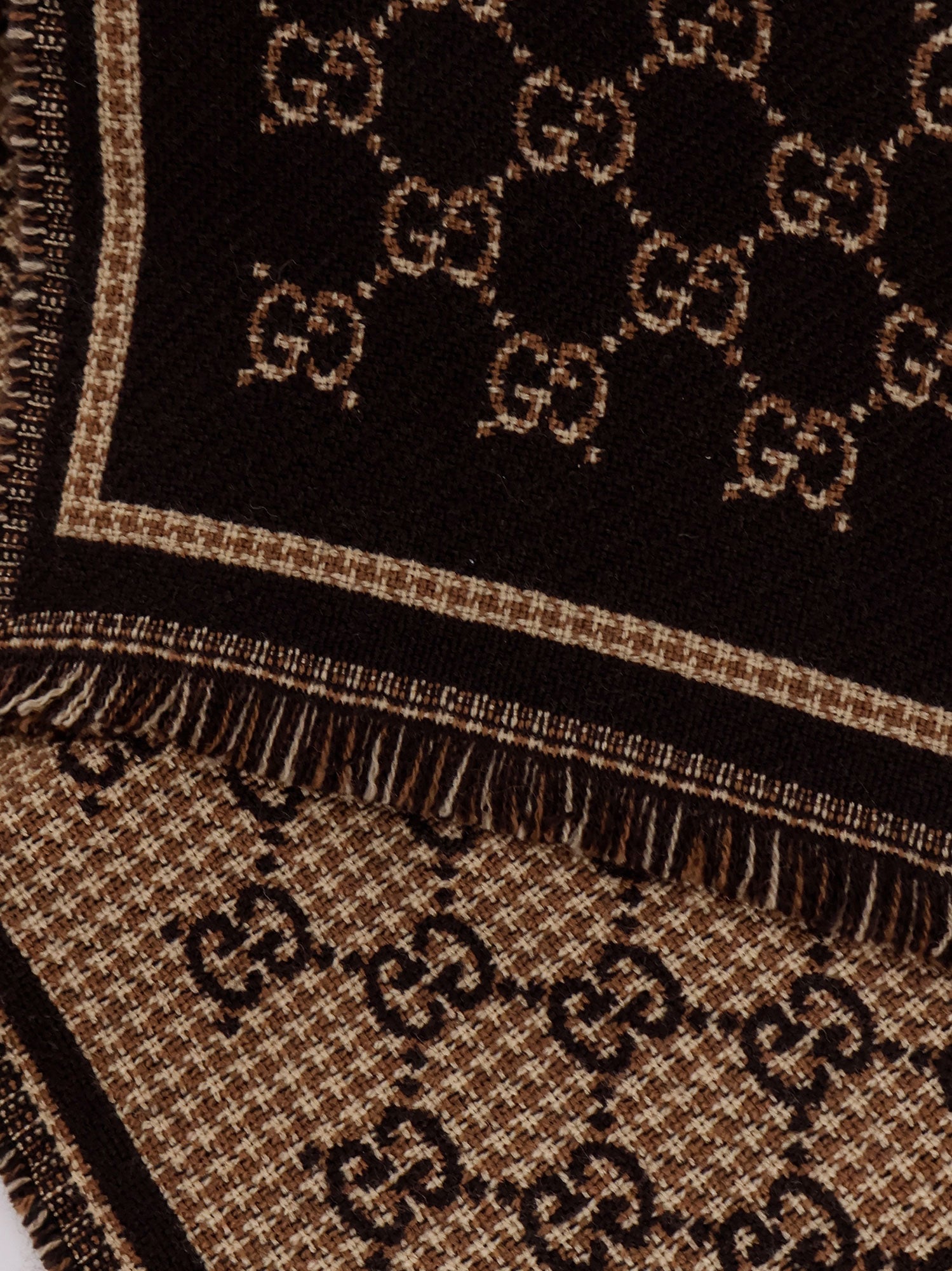 Gucci Men Gg Wool Jacquard Scarf GUCCI