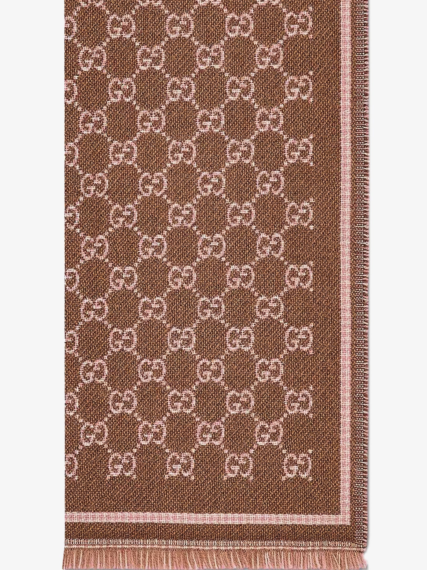 Gucci Women Wool Scarf With Gg Motif GUCCI
