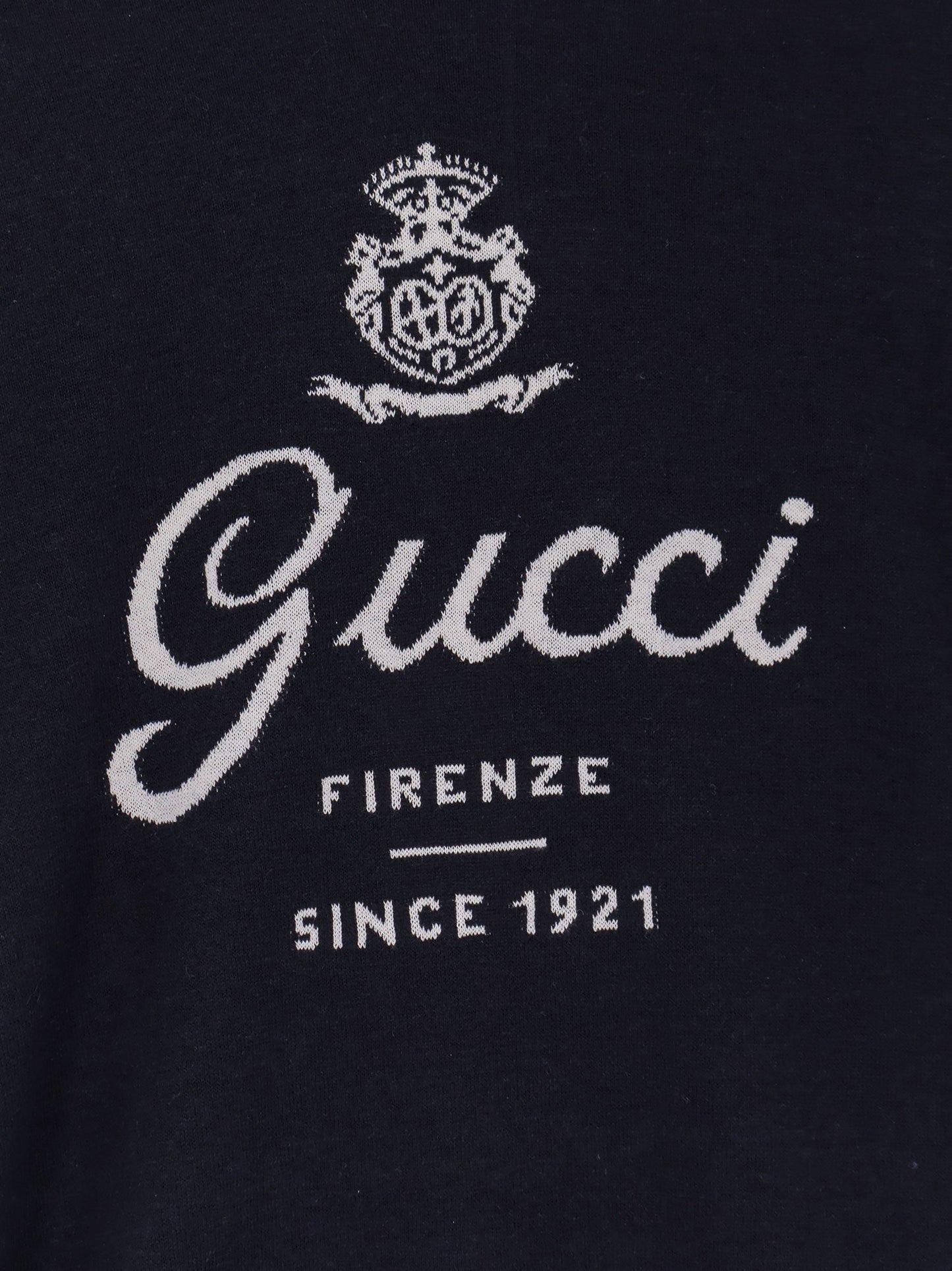 Gucci Men Silk And Linen Sweater With Gucci Firenze Since 1921 Inlay GUCCI