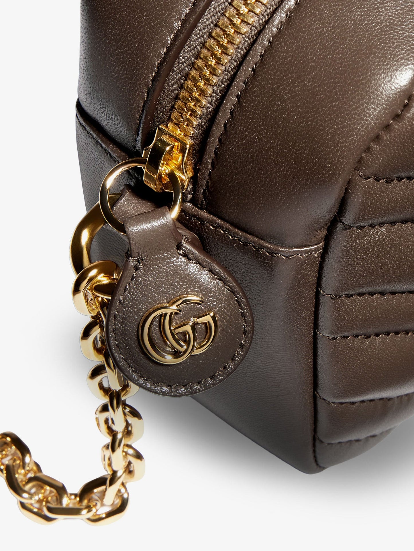 Gucci Women Gg Marmont Camera Bag Leather Crossbody Bag With Chevron Stitching GUCCI