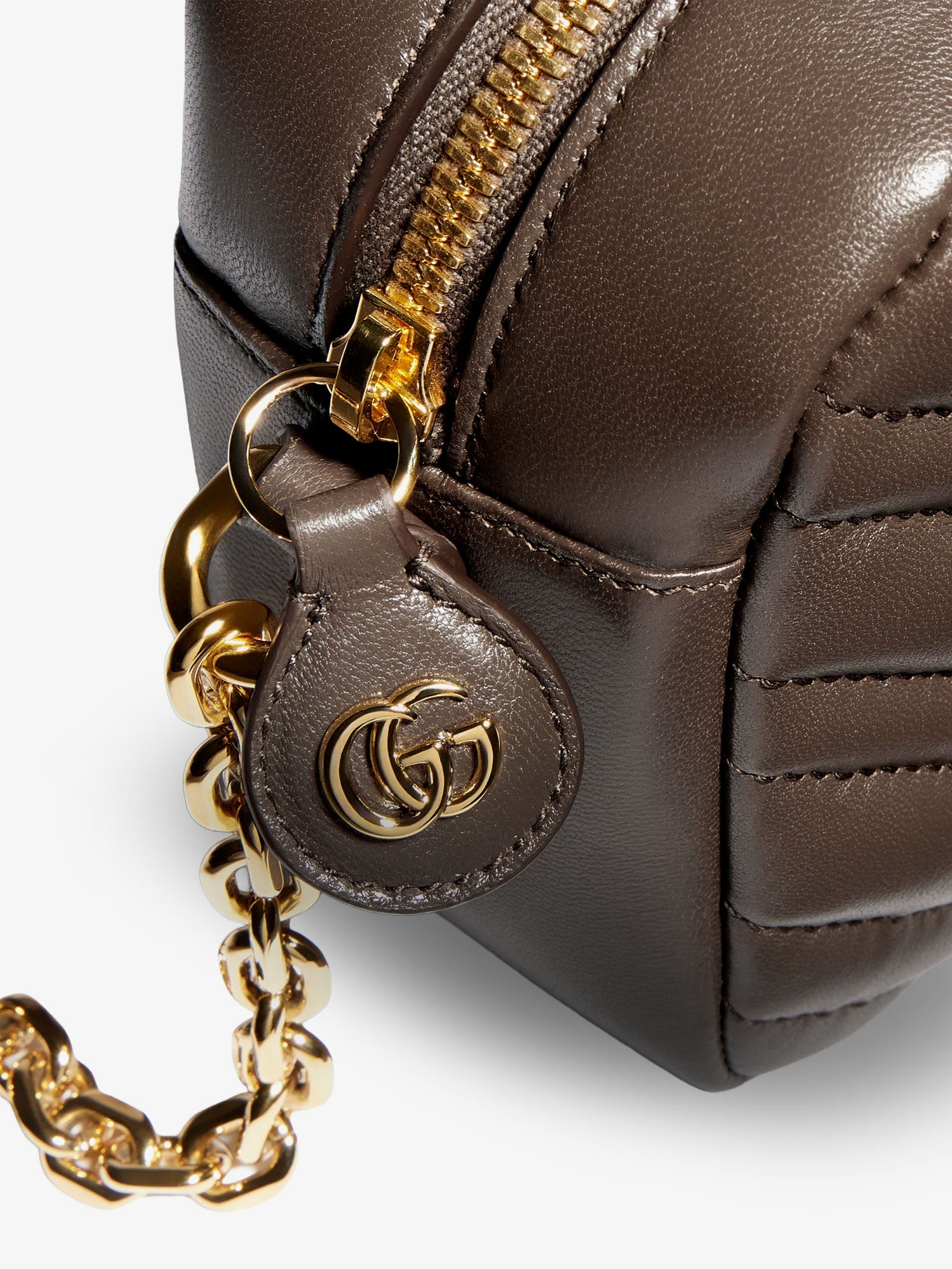 Gucci Women Gg Marmont Camera Bag Leather Crossbody Bag With Chevron Stitching GUCCI