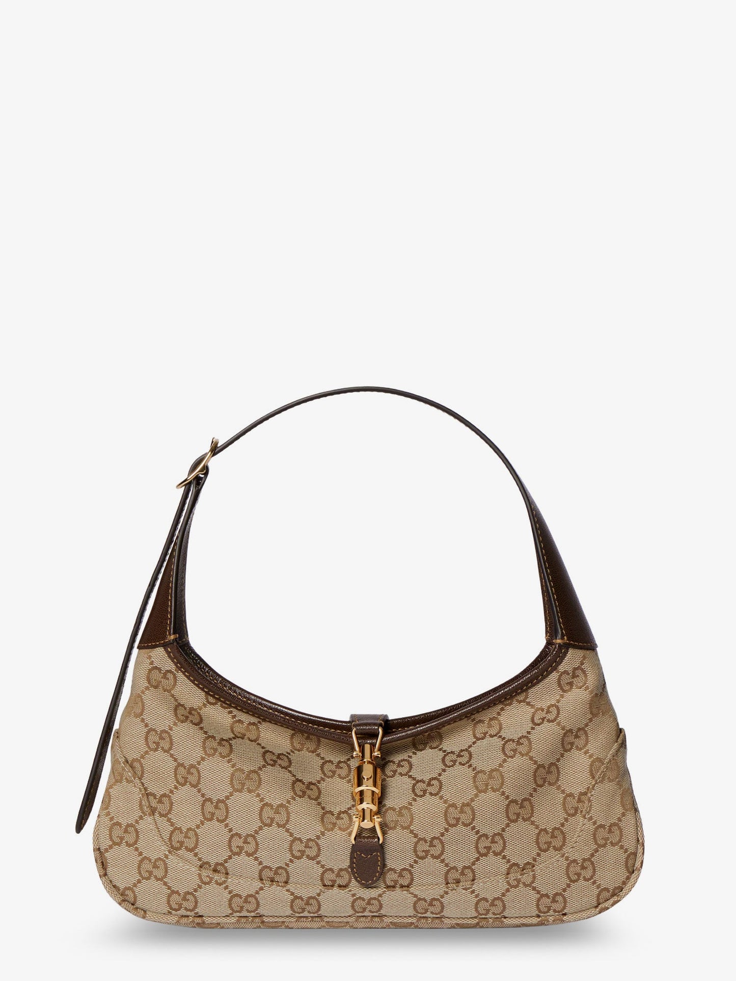 Gucci Women Jackie Slim Gg Fabric And Leather Shoulder Bag GUCCI