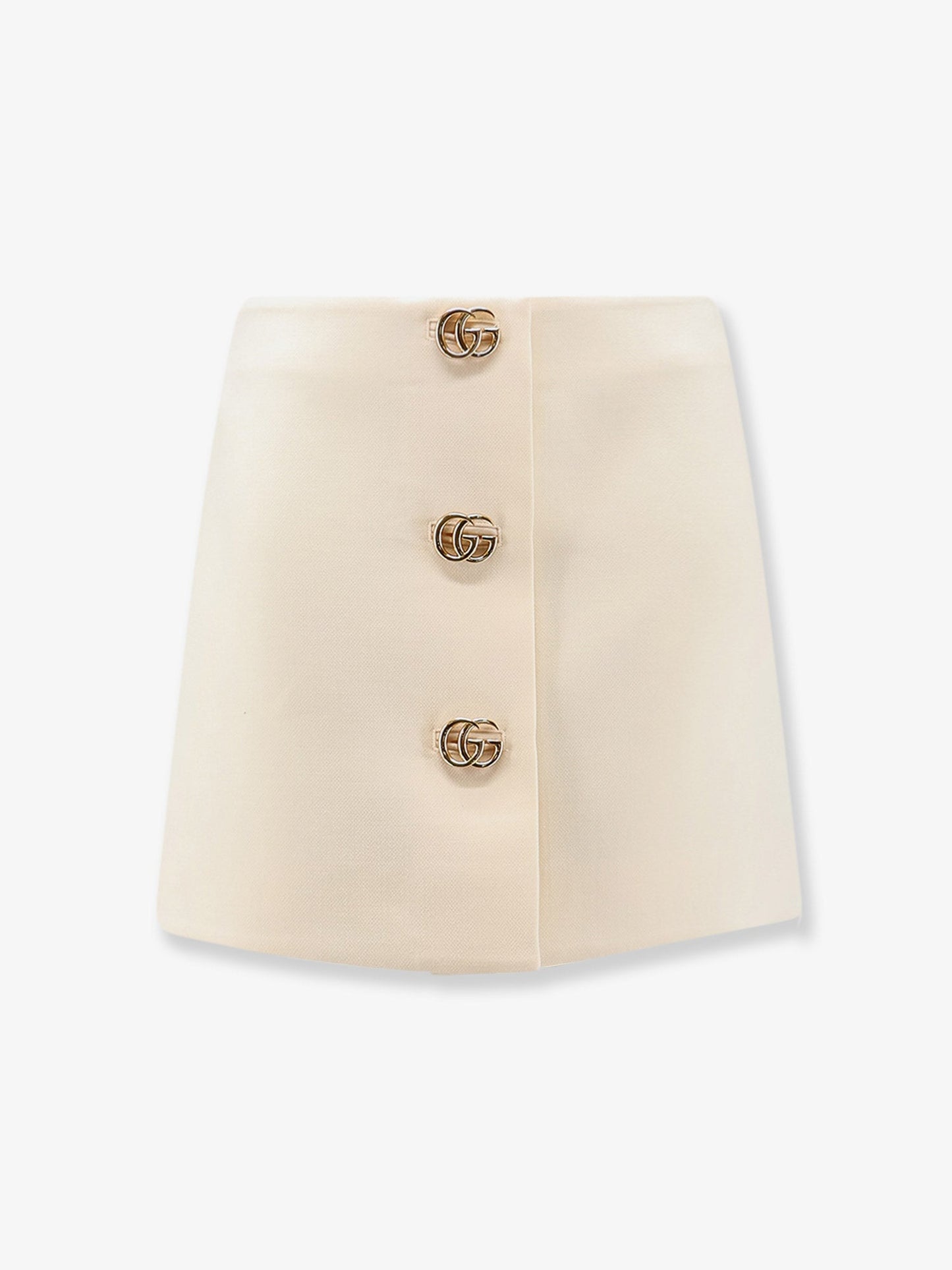 Gucci Women Wool Crãªpe Skirt With Double G Button GUCCI