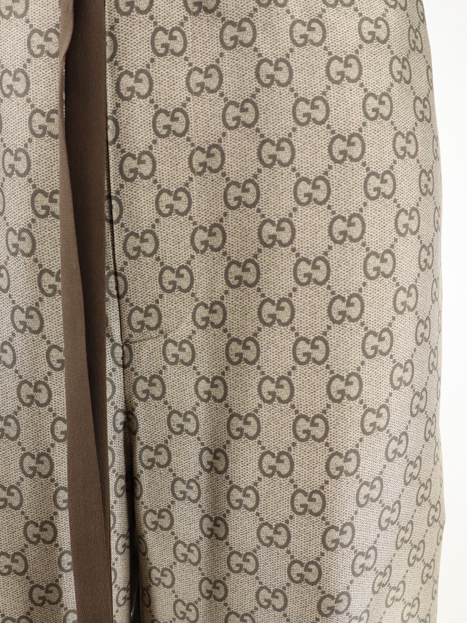 Gucci Women Silk Trousers With All-Over Gg Motif GUCCI