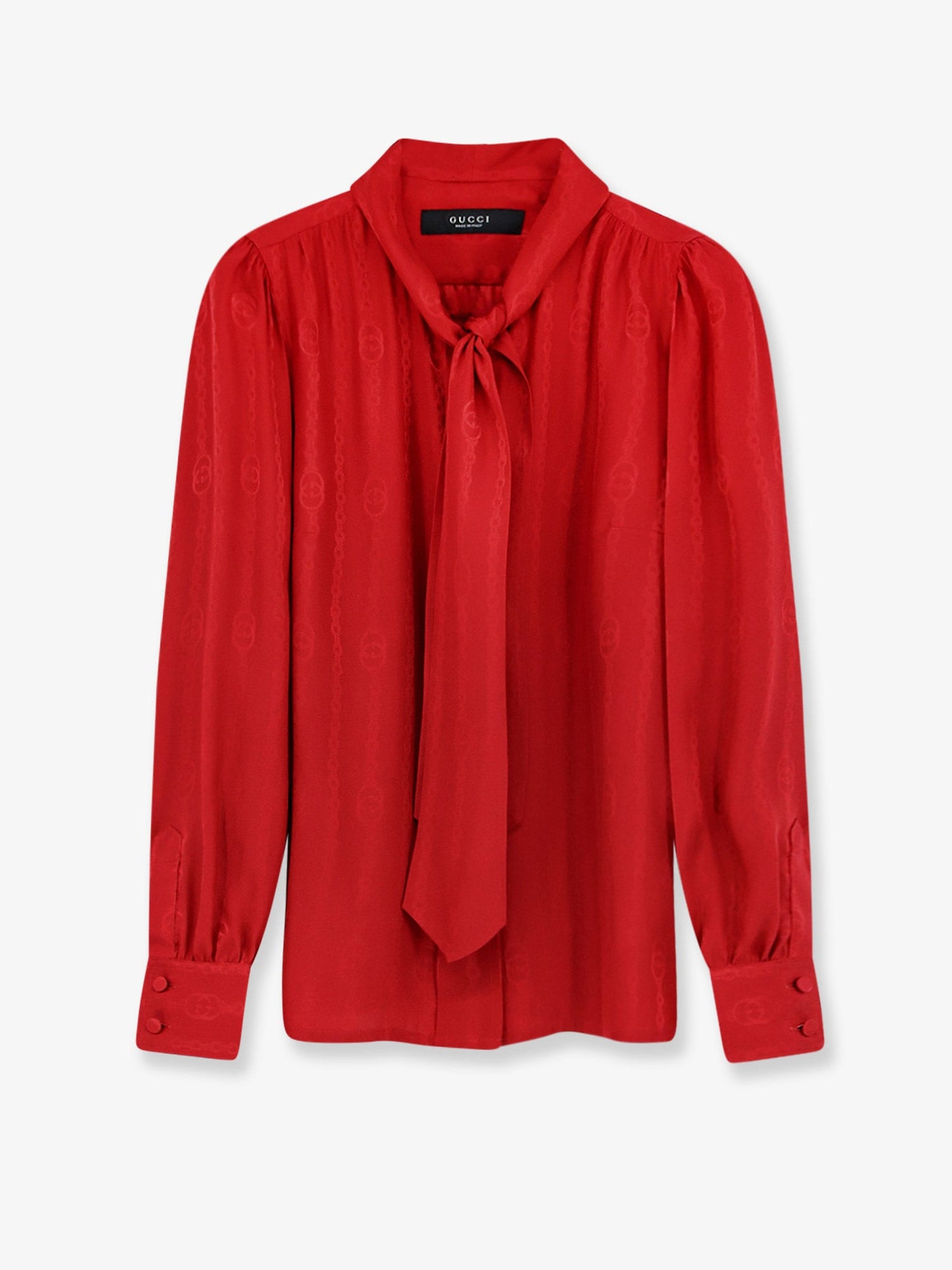 Gucci Women Silk Shirt With Bow GUCCI
