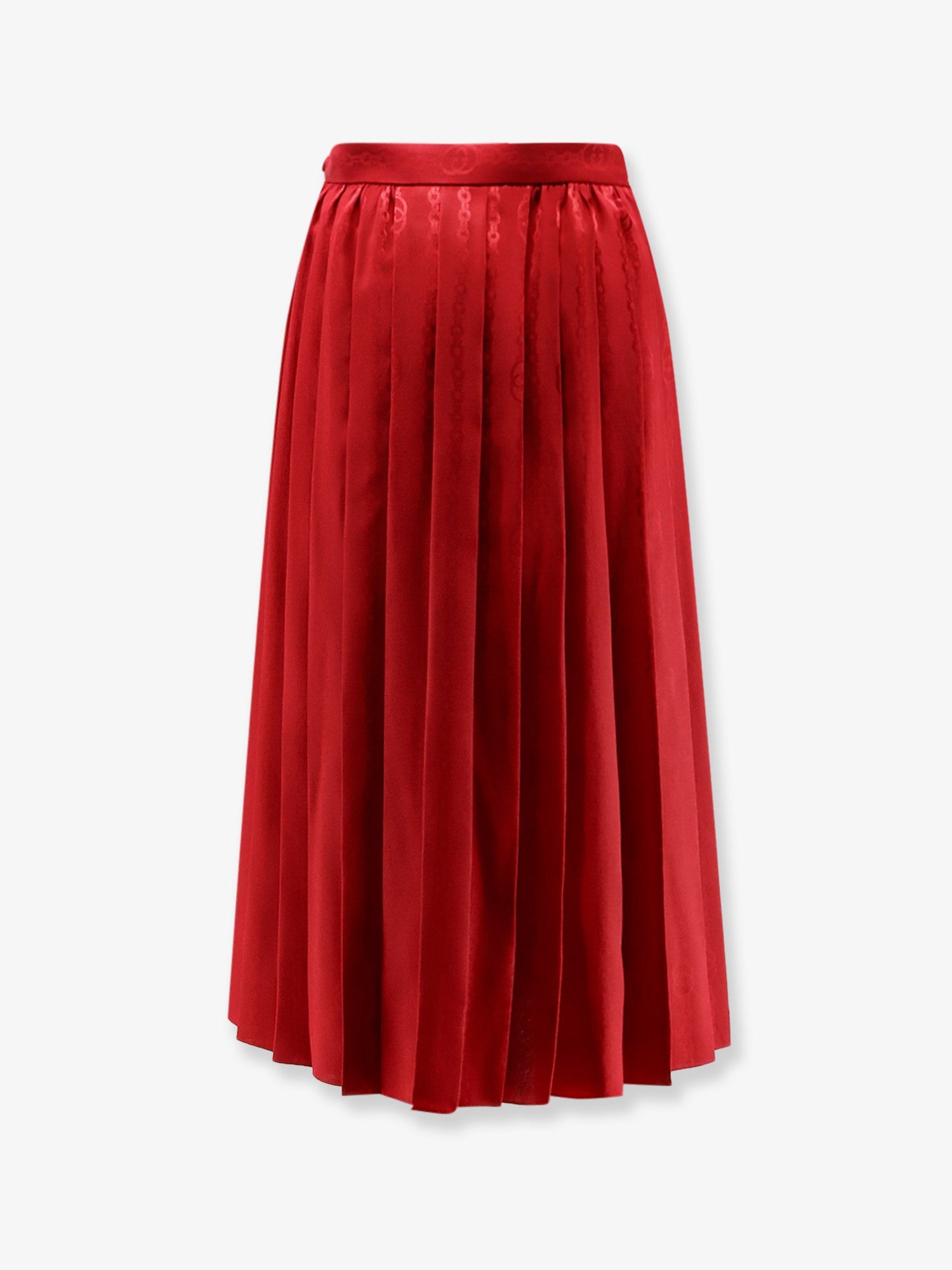 Gucci Women Pleated Silk Midi Skirt GUCCI