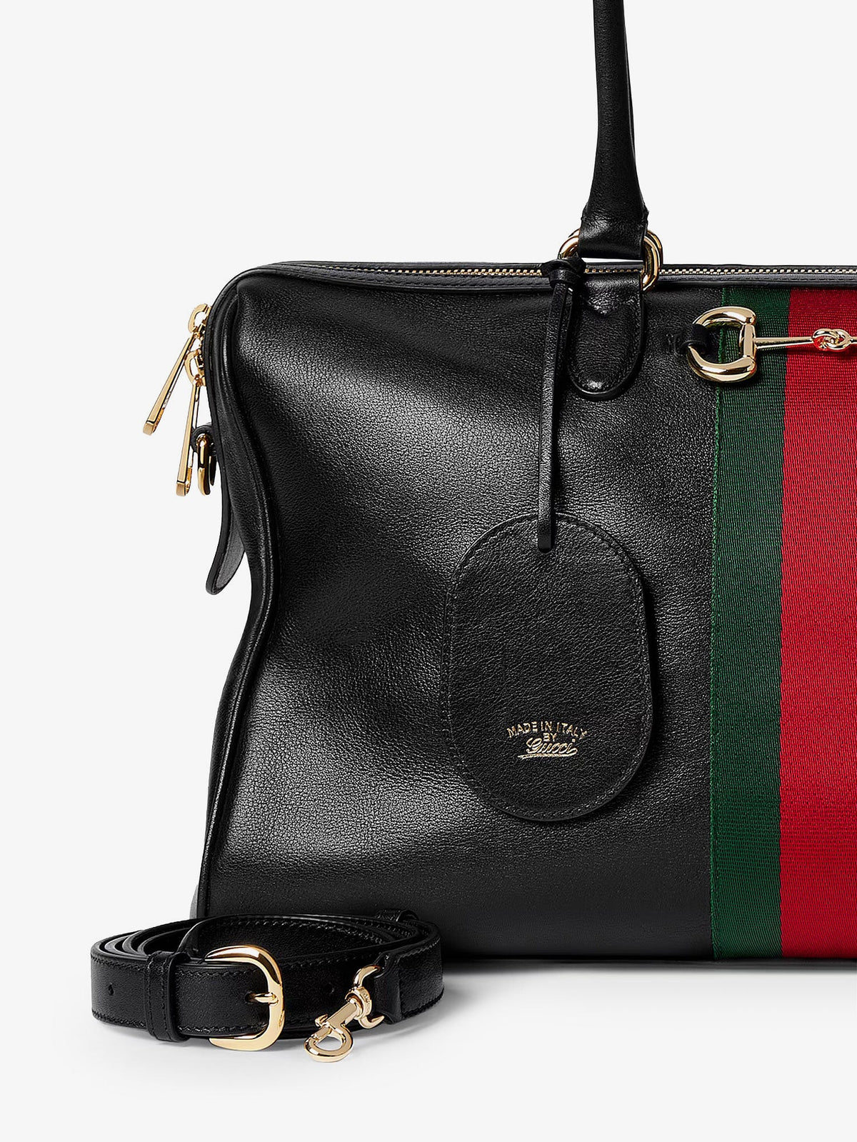 Gucci Women Leather Shoulder Bag With Metal Clasp GUCCI