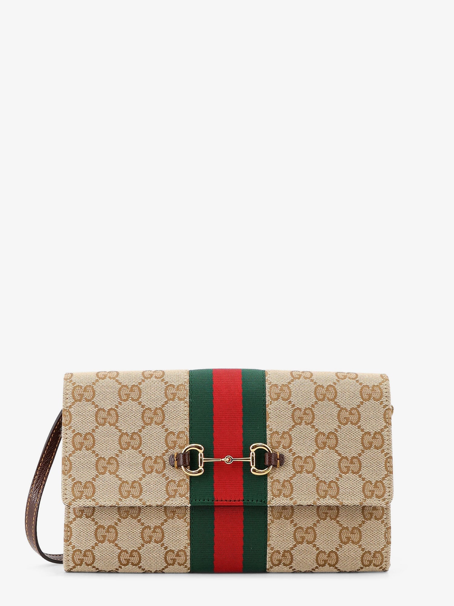 Gucci Women Gucci Horsebit Web Gg Fabric Wallet GUCCI