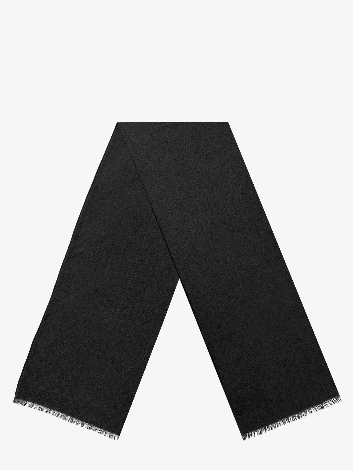 Gucci Men Wool And Silk Blend Scarf With Gg Motif GUCCI