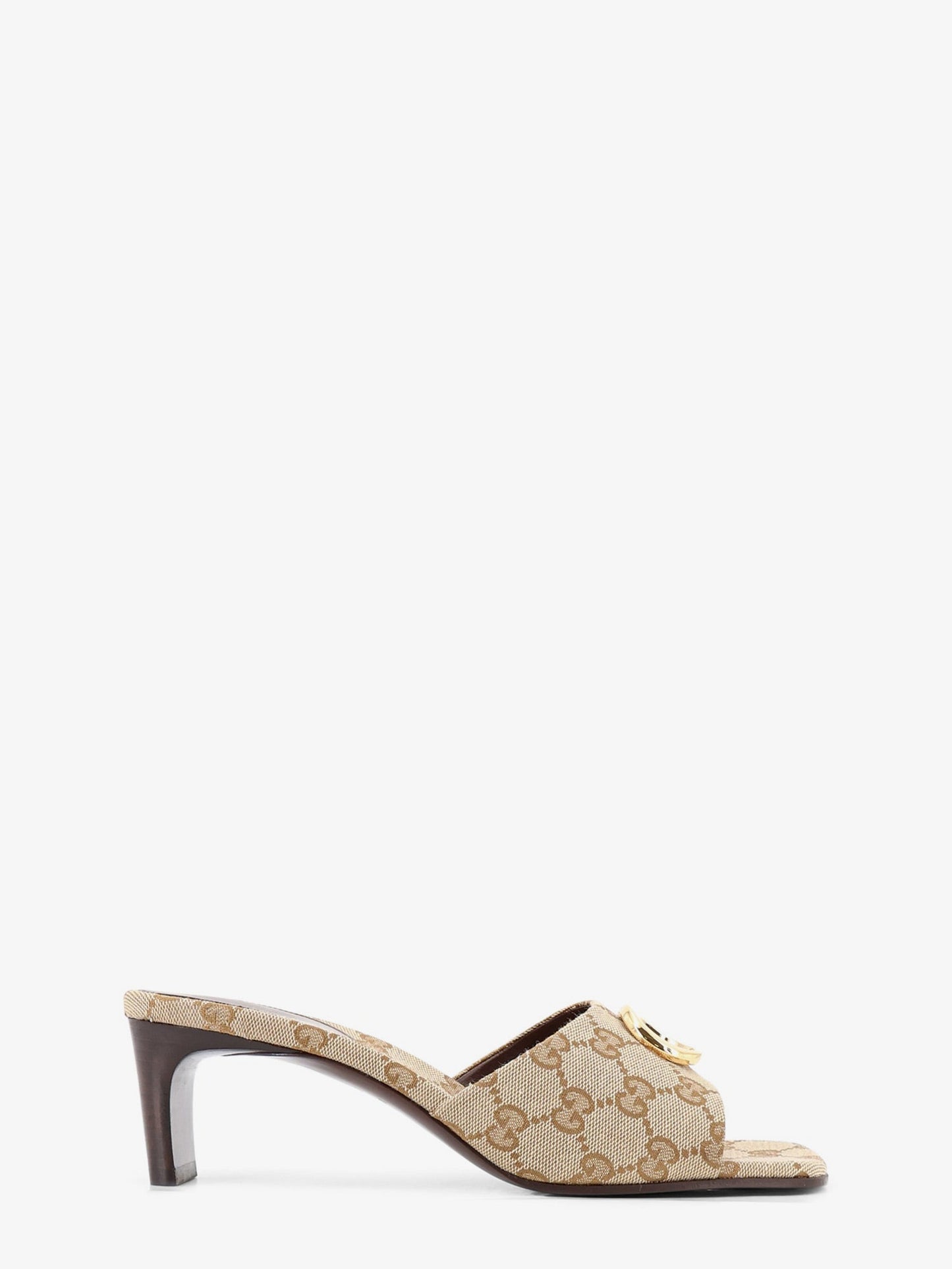 Gucci Women Gg Fabric Sandals With Logo On The Front GUCCI