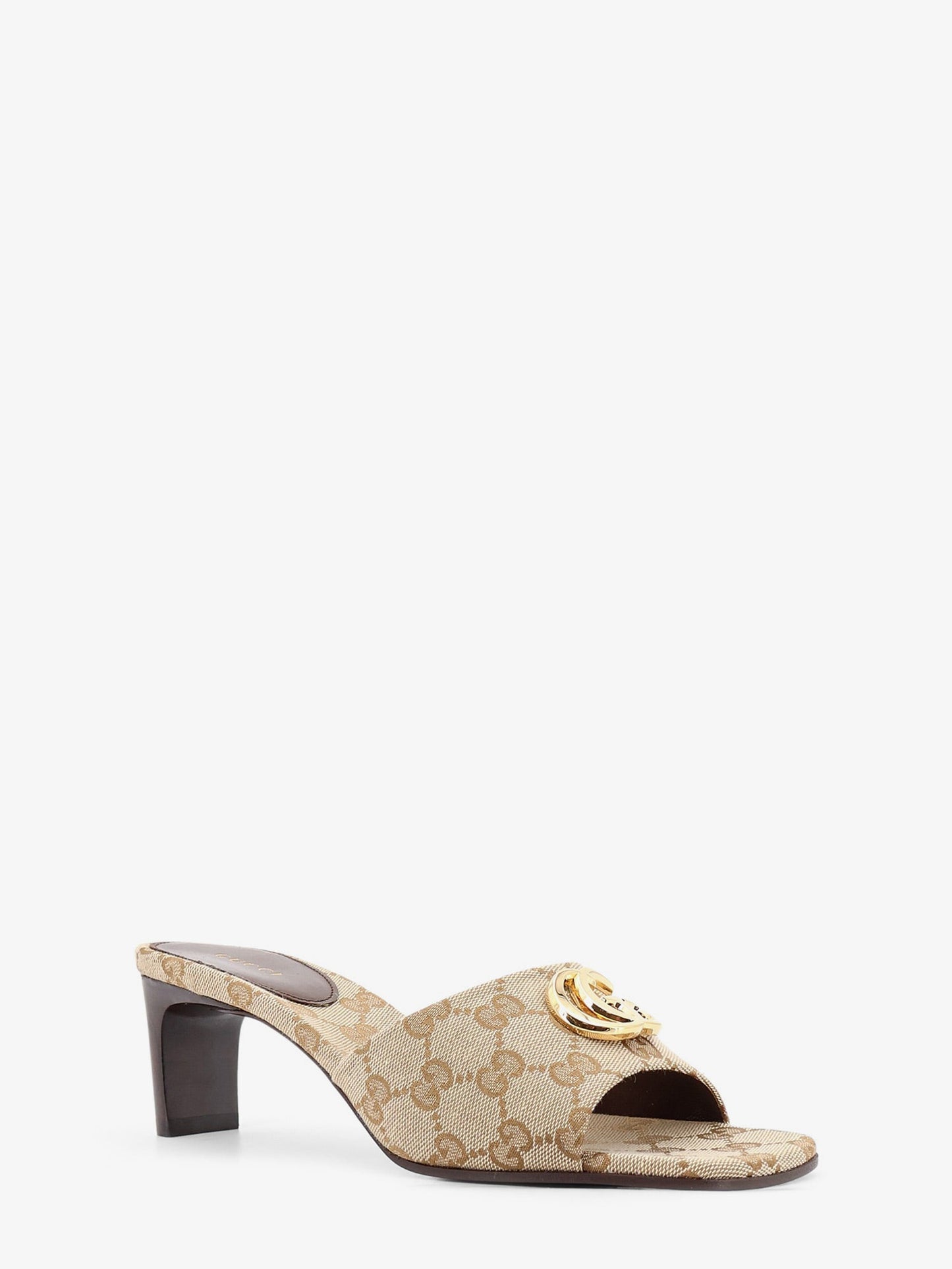 Gucci Women Gg Fabric Sandals With Logo On The Front GUCCI