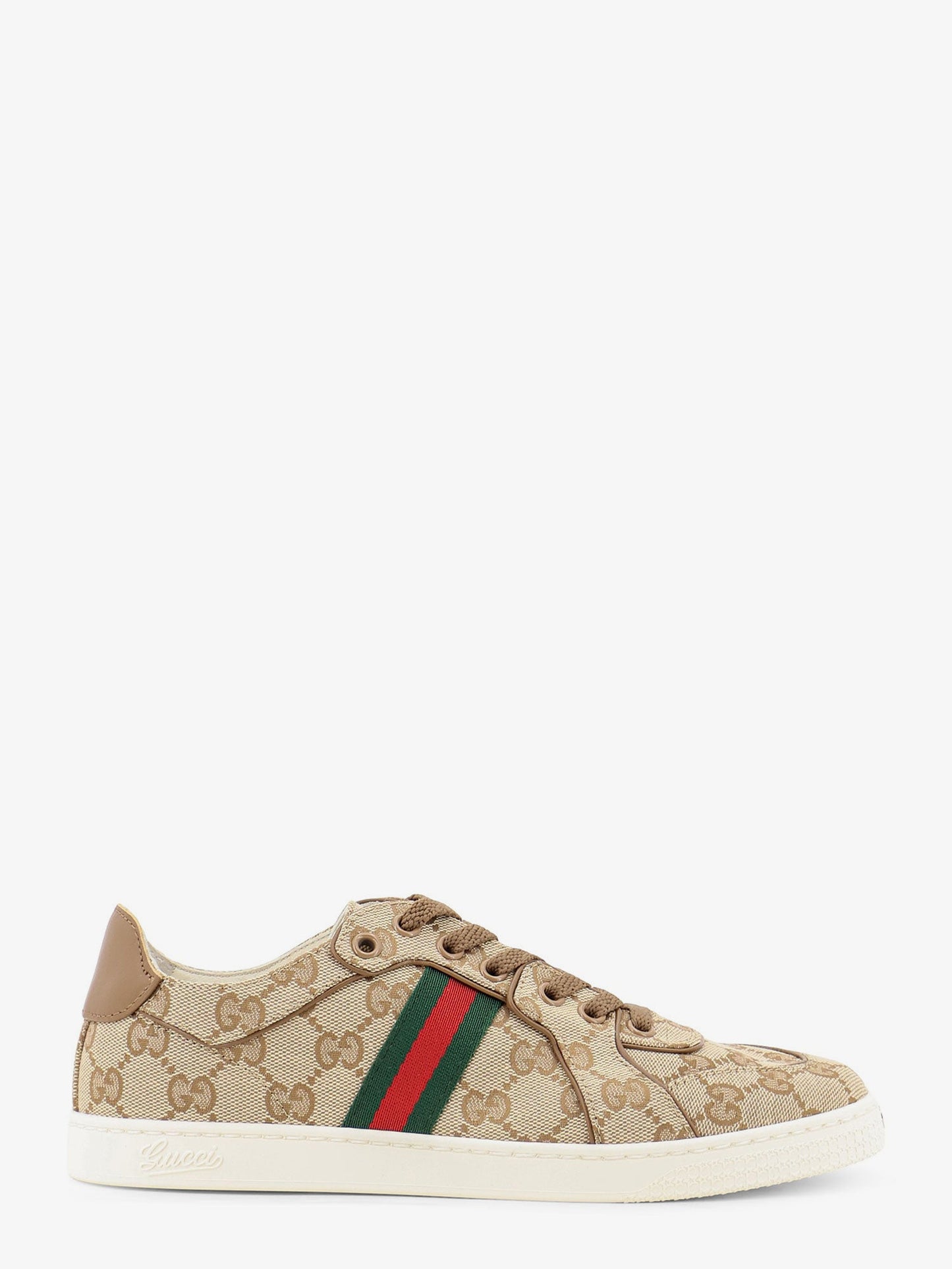 Gucci Women Stretch Gg Fabric Sneakers With Nastro Web On The Side GUCCI