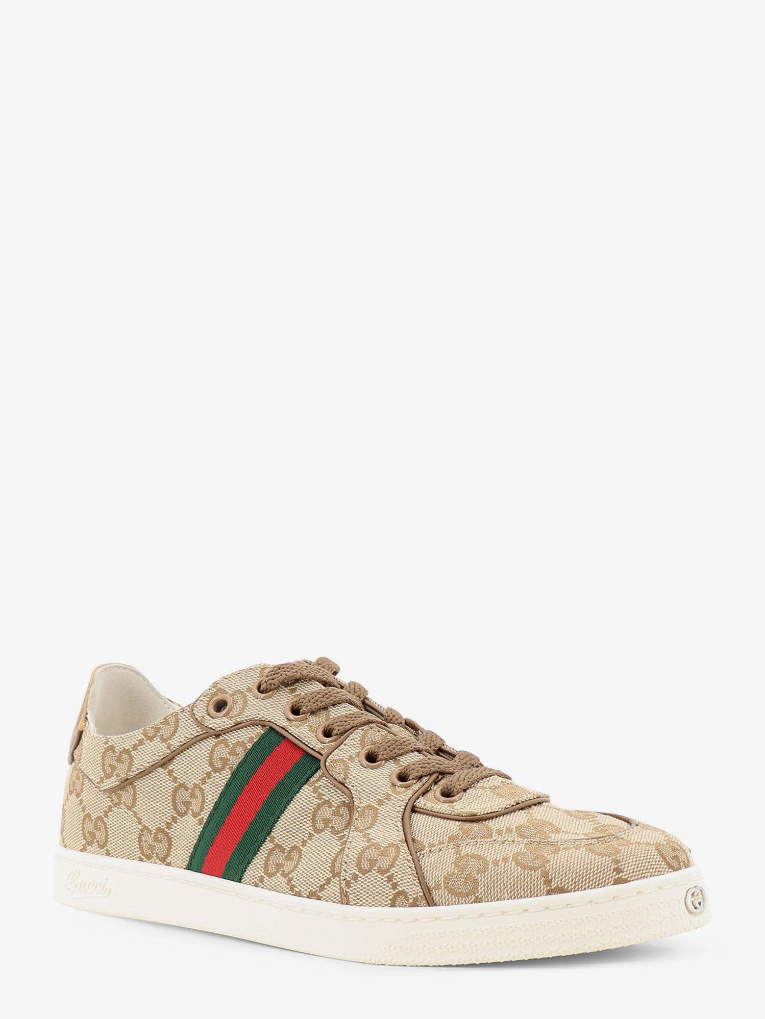 Gucci Women Stretch Gg Fabric Sneakers With Nastro Web On The Side GUCCI