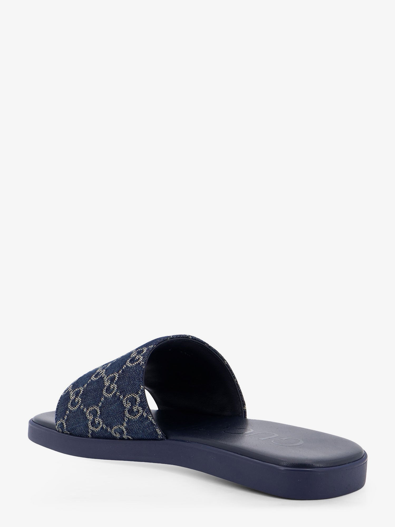 Gucci Men Denim Sandals With Gg Motif GUCCI