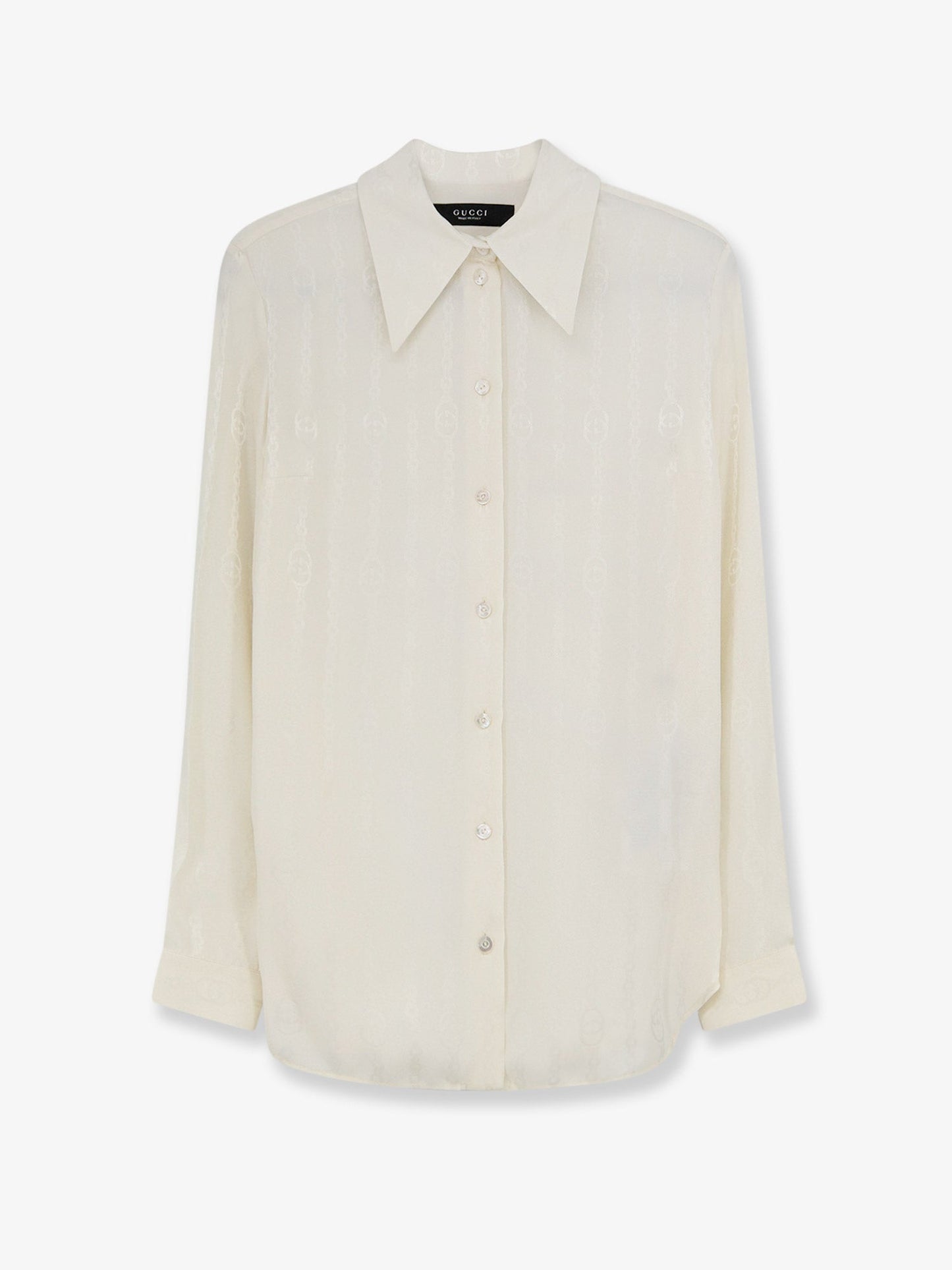 Gucci Women Silk Shirt With Iconic Print GUCCI