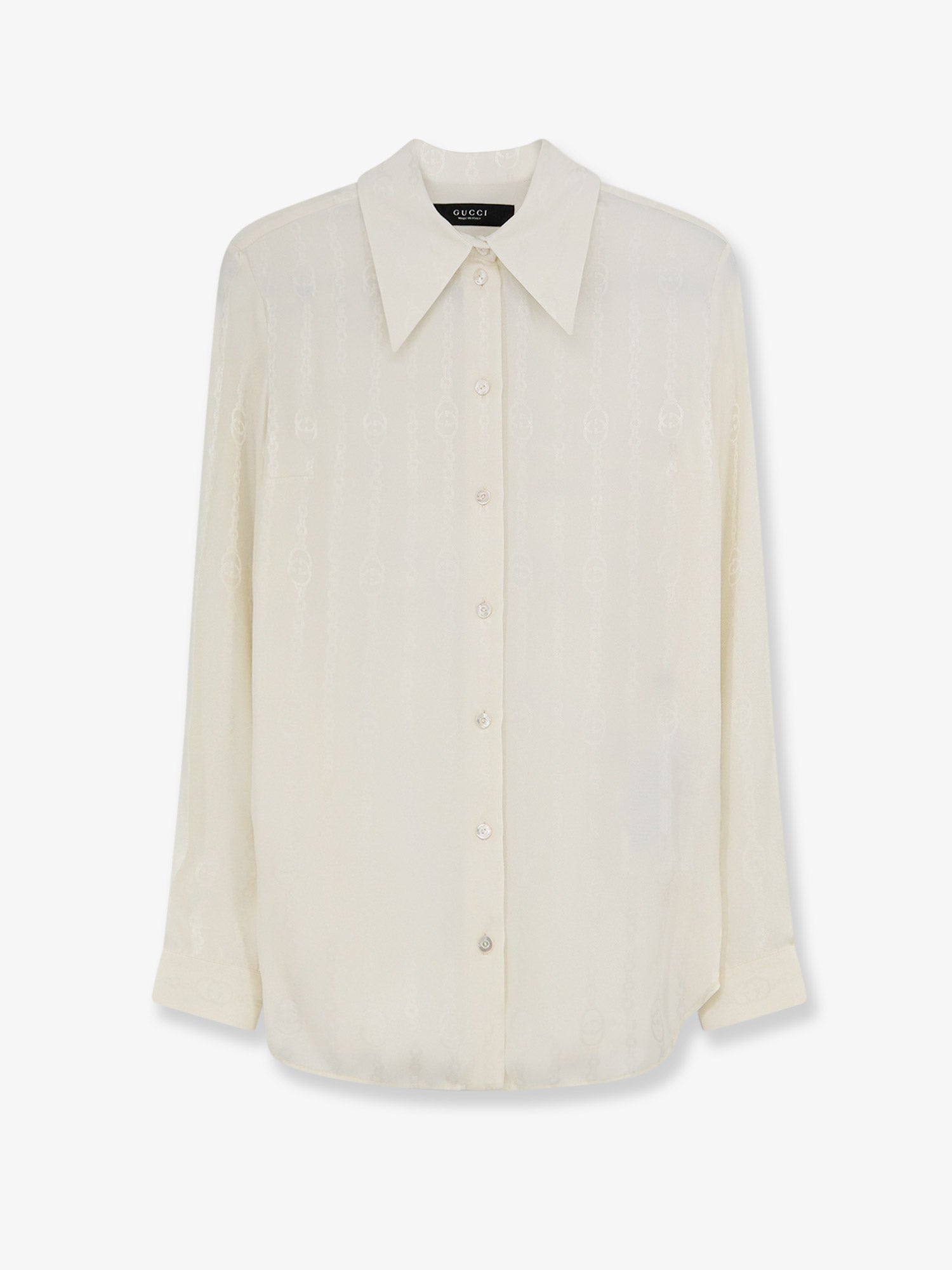 Gucci Women Silk Shirt With Iconic Print GUCCI