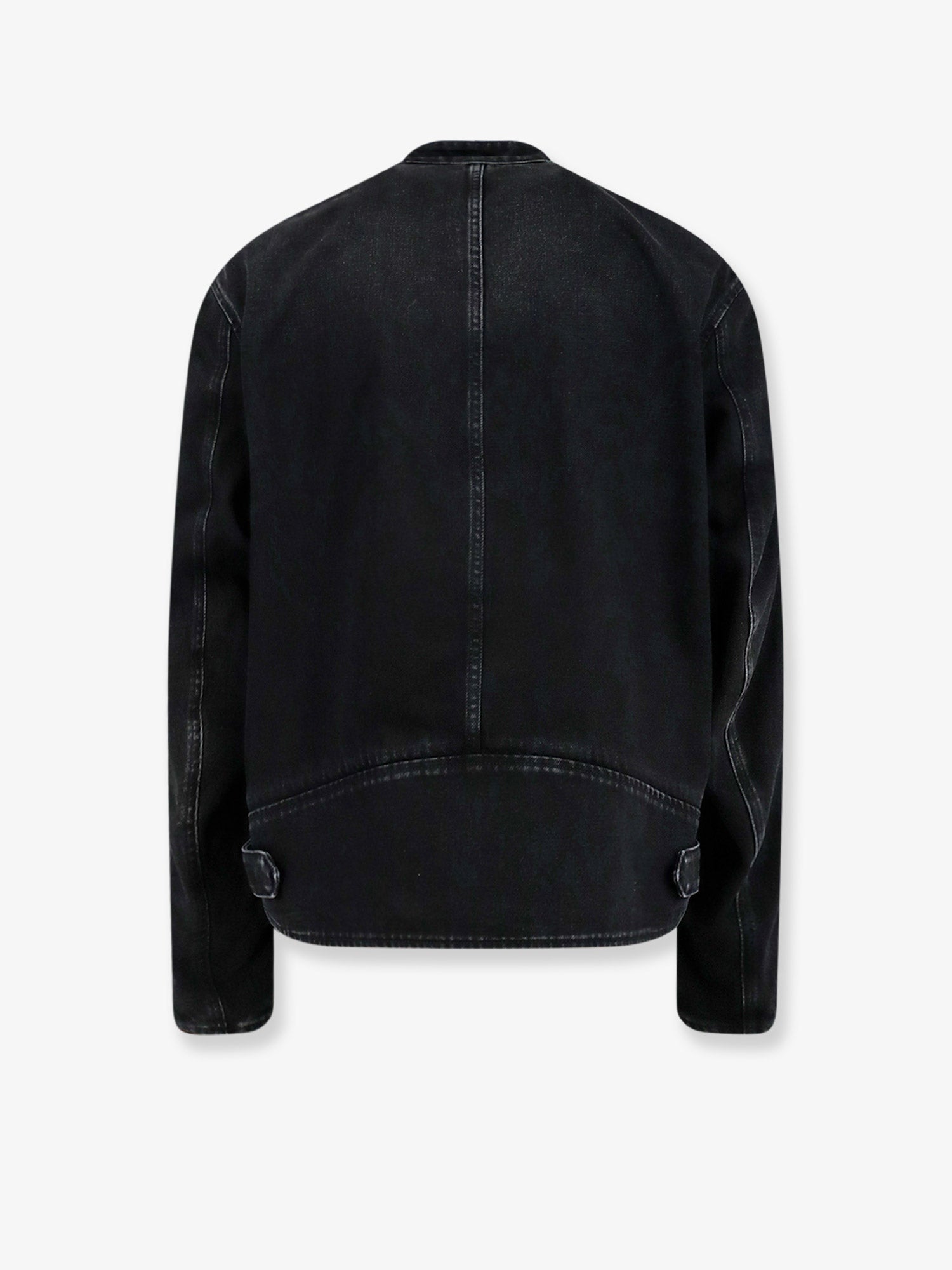 Gucci Men Black Denim Jacket Certified Cotton Jacket With A Faded Effect GUCCI