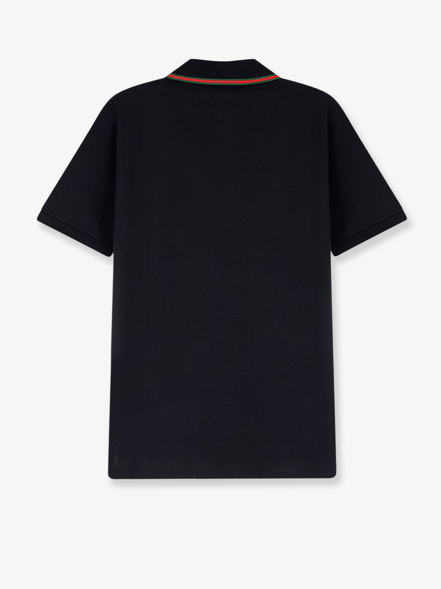 Gucci Men Cotton Polo Shirt With Nastro Web Detail On The Collar GUCCI
