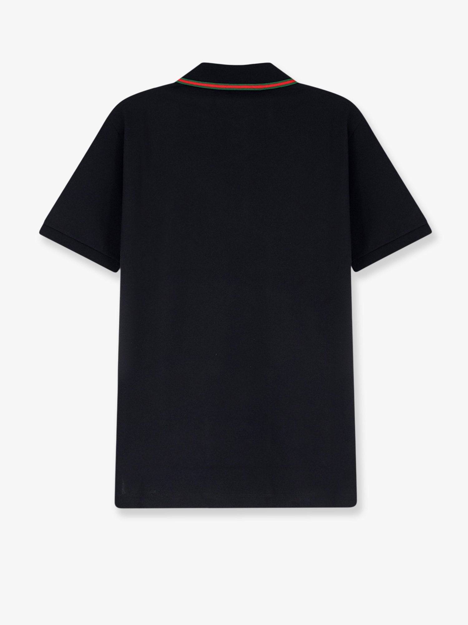 Gucci Men Cotton Polo Shirt With Nastro Web Detail On The Collar GUCCI