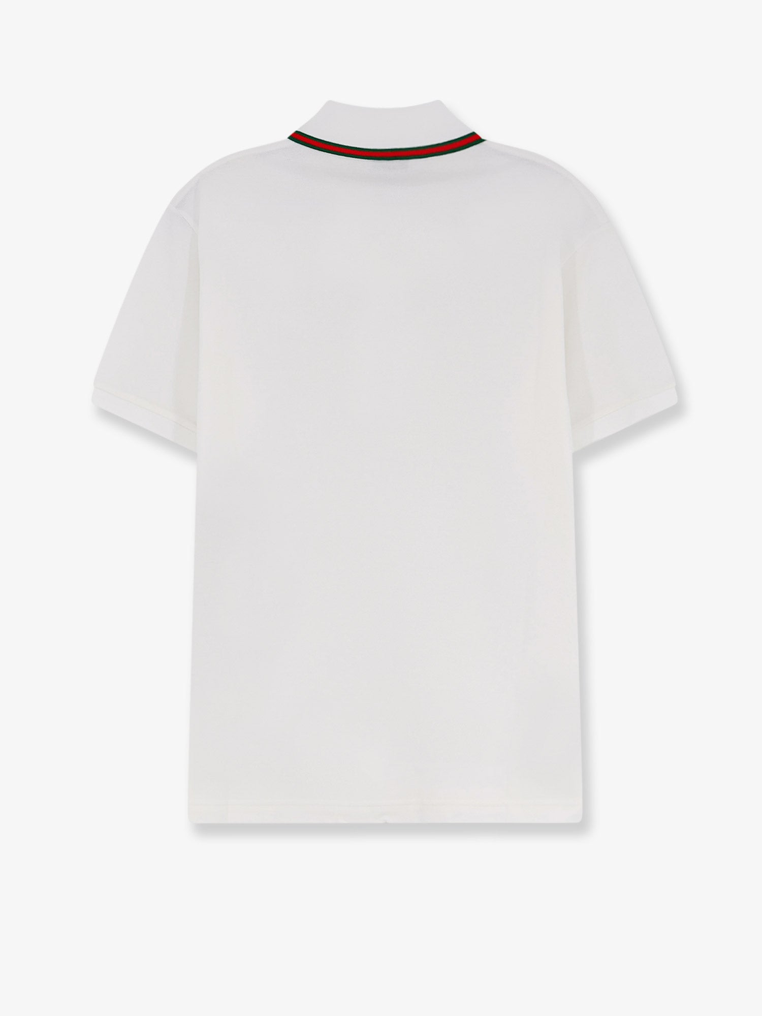 Gucci Men Cotton Polo Shirt With Nastro Web Detail On The Collar GUCCI