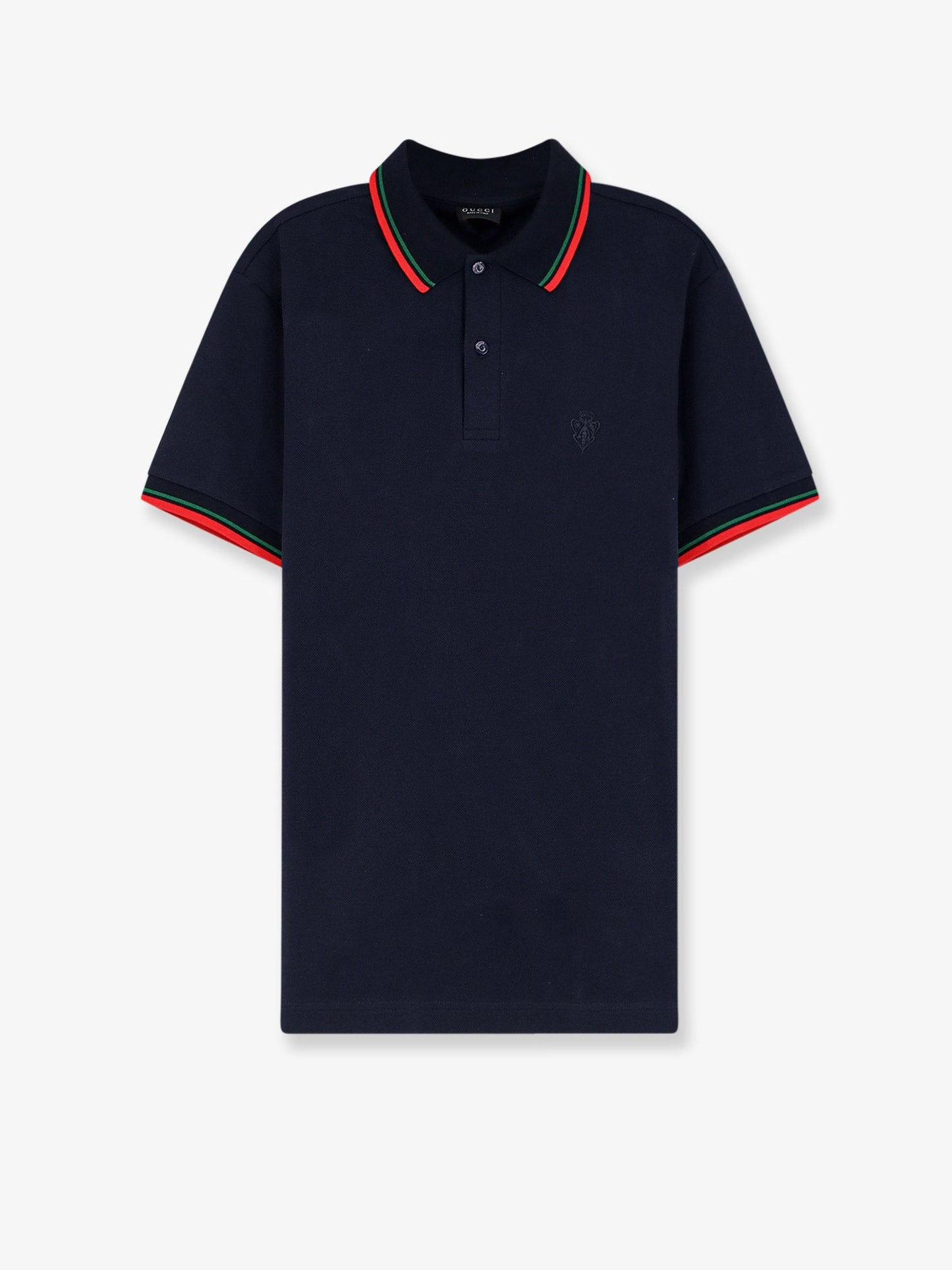 Gucci Men Cotton Polo Shirt With Embroidered Logo On The Front GUCCI