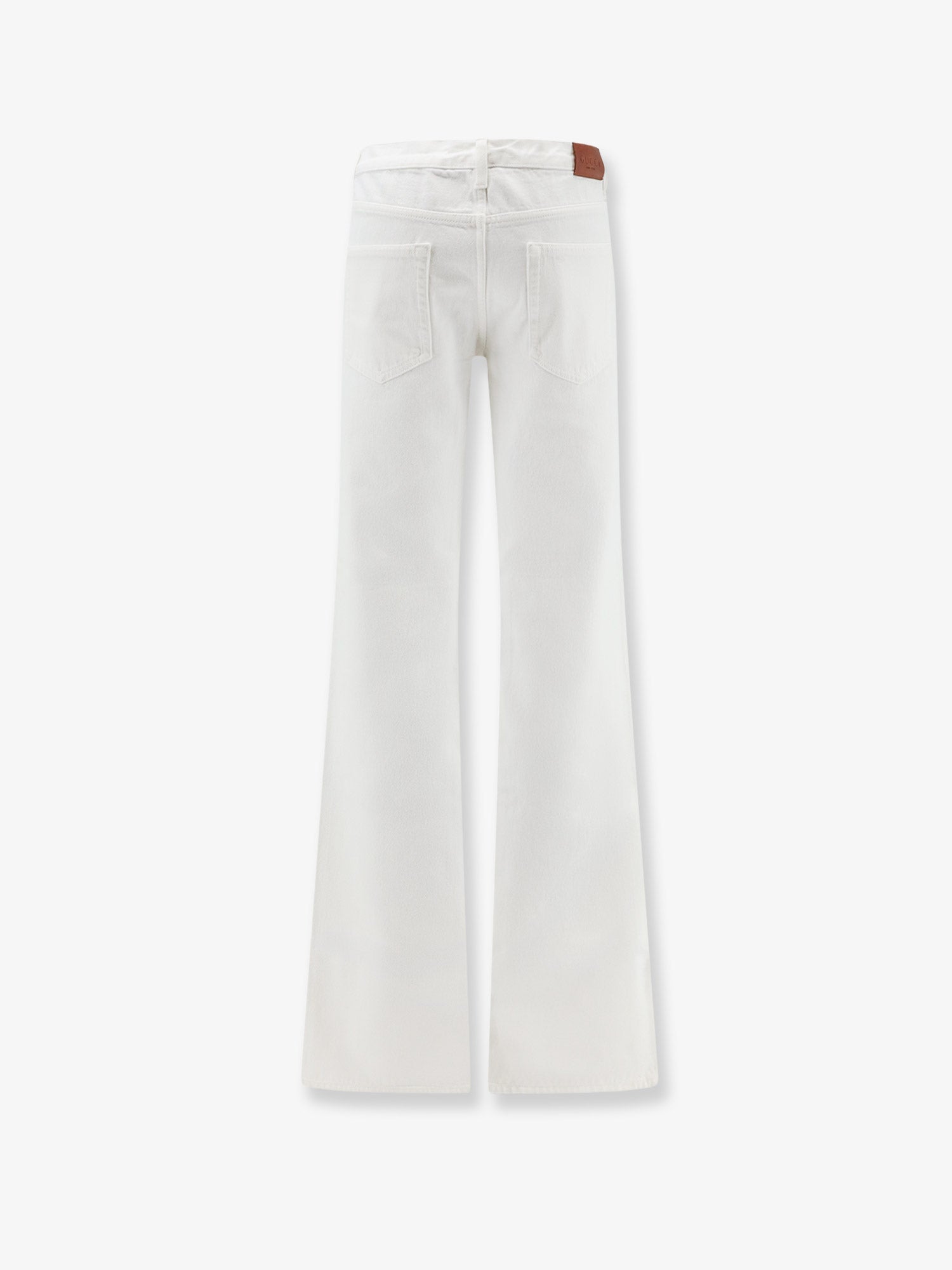 Gucci Women Cotton Denim Trousers With Hook GUCCI