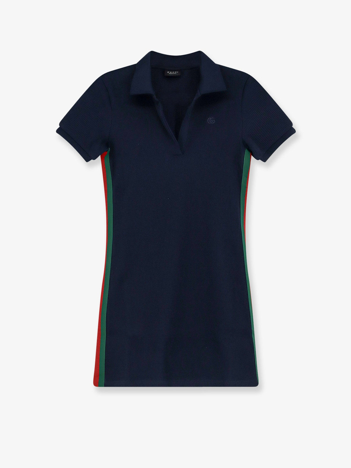 Gucci Women Ribbed Cotton Jersey Dress With Web GUCCI