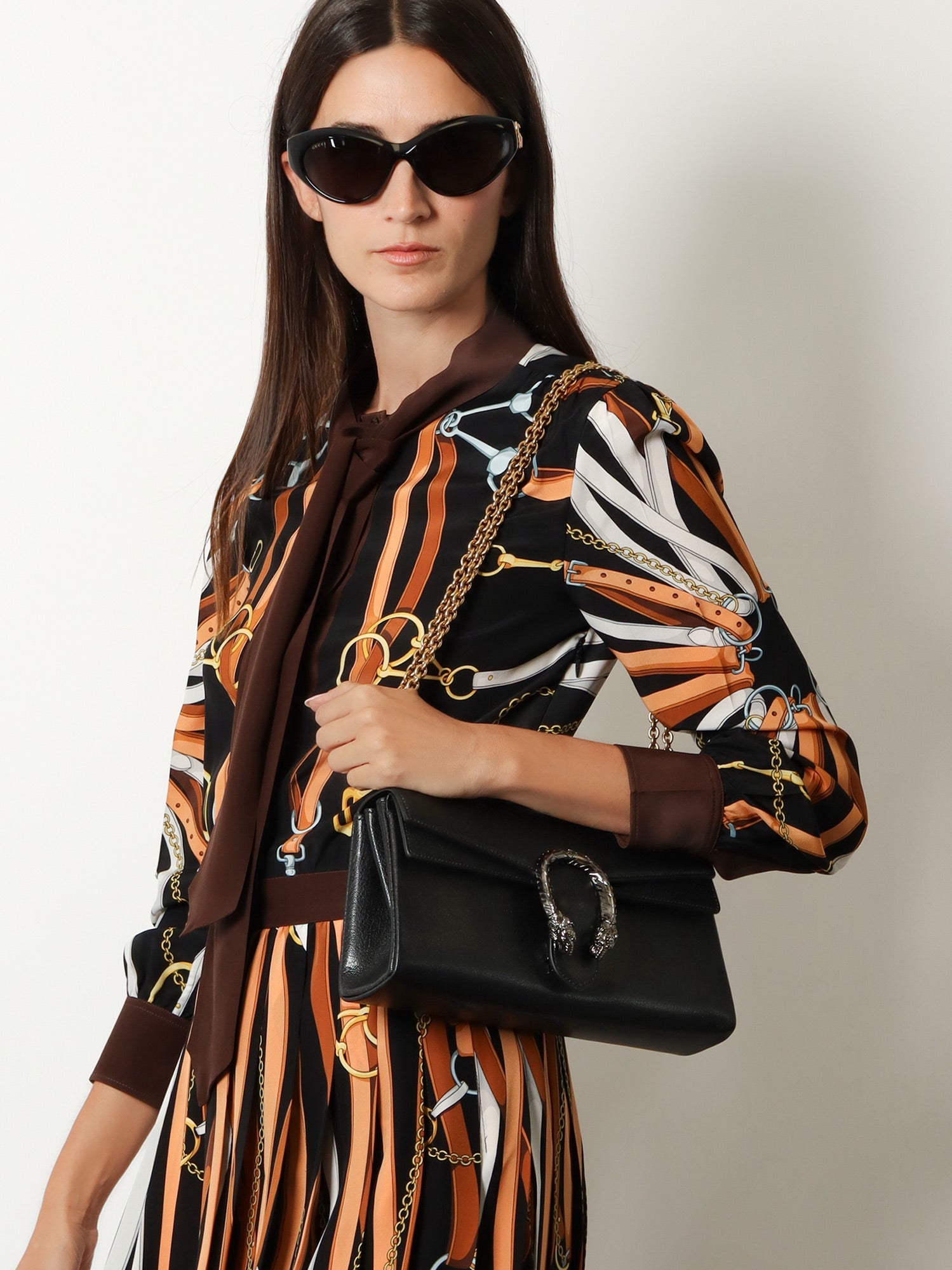 Gucci Women Dionysus Leather Crossbody Bag GUCCI
