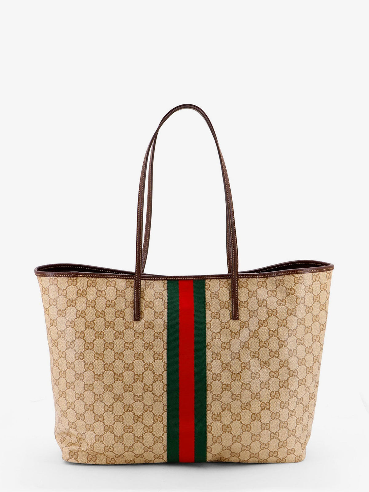 Gucci Women Tribeca Coated Canvas Shopping Bag With Gg Motif GUCCI