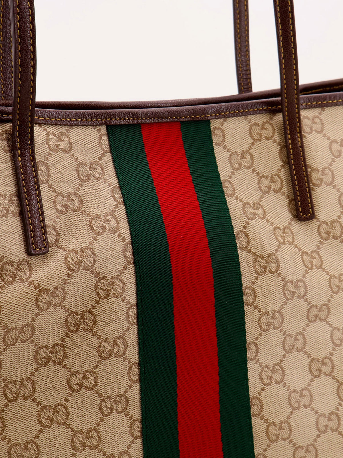 Gucci Women Tribeca Coated Canvas Shopping Bag With Gg Motif GUCCI