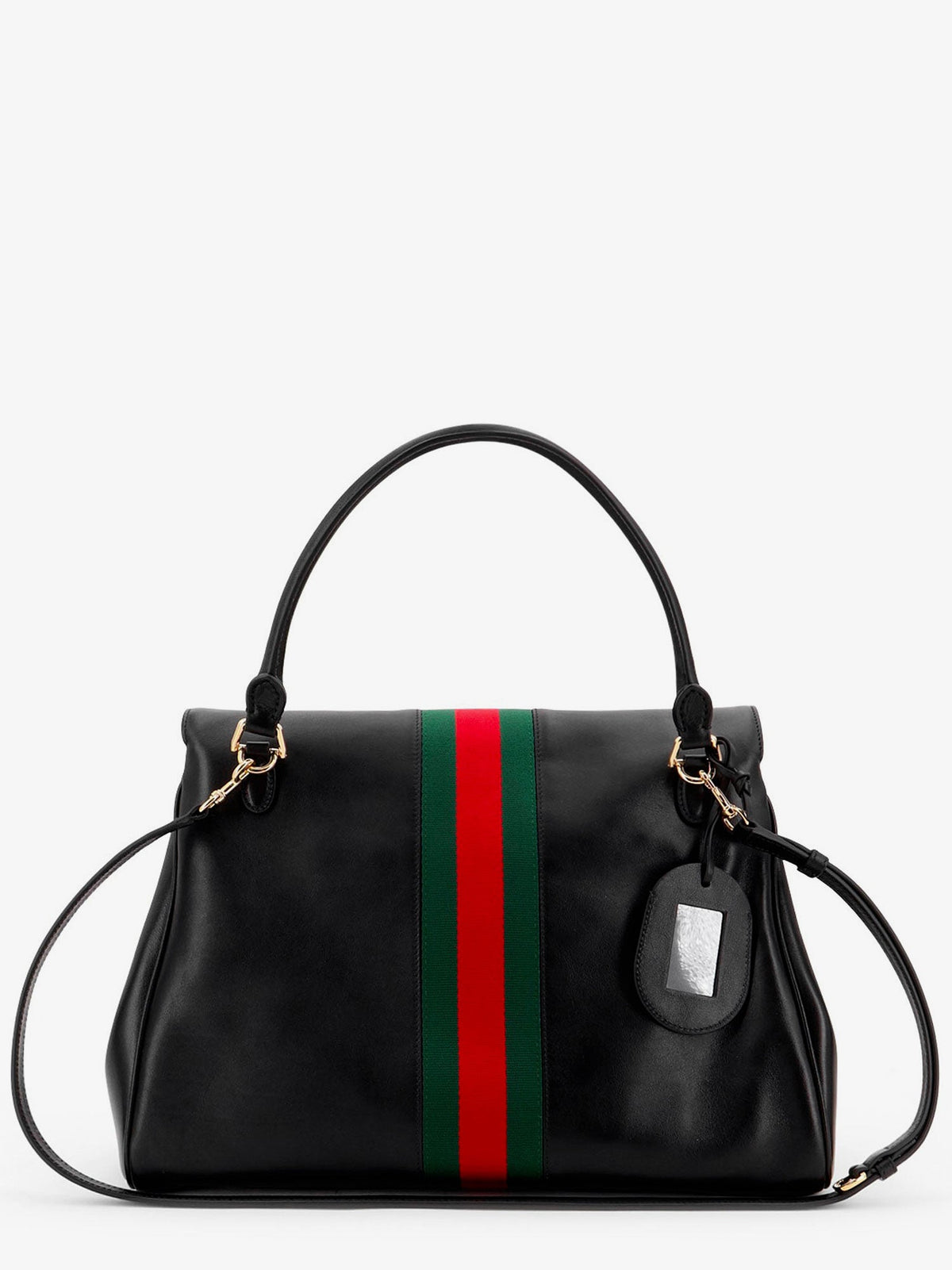 Gucci Women Paparazzo Leather Handbag With Iconic Metal Horsebit GUCCI
