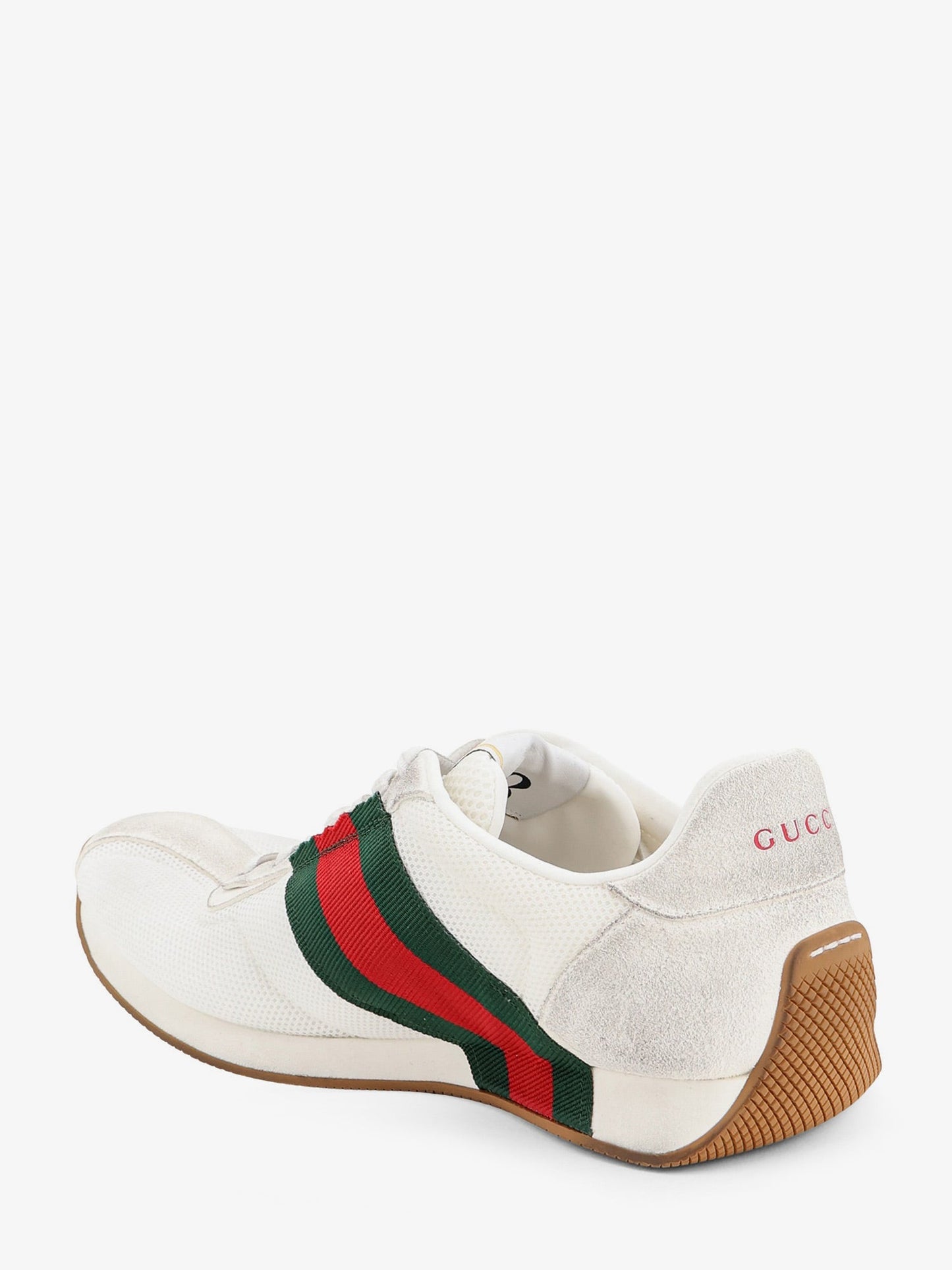 Gucci Men Tempo Mesh And Suede Sneakers With A Vintage Effect GUCCI