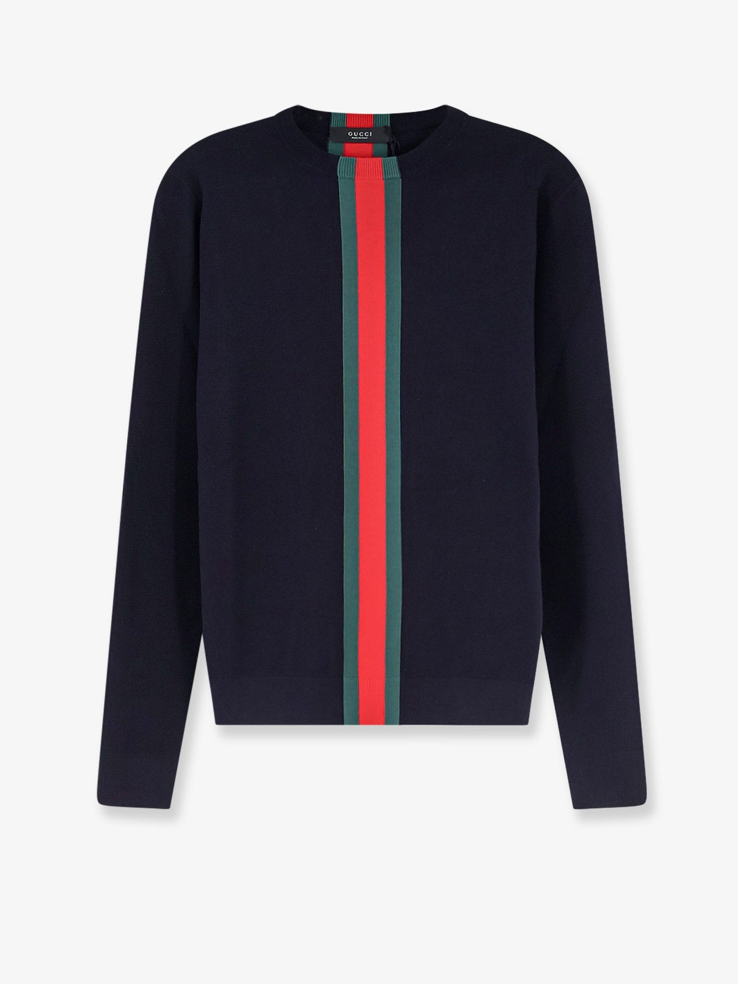 Gucci Men Cotton Sweater With Nastro Web Inlay GUCCI