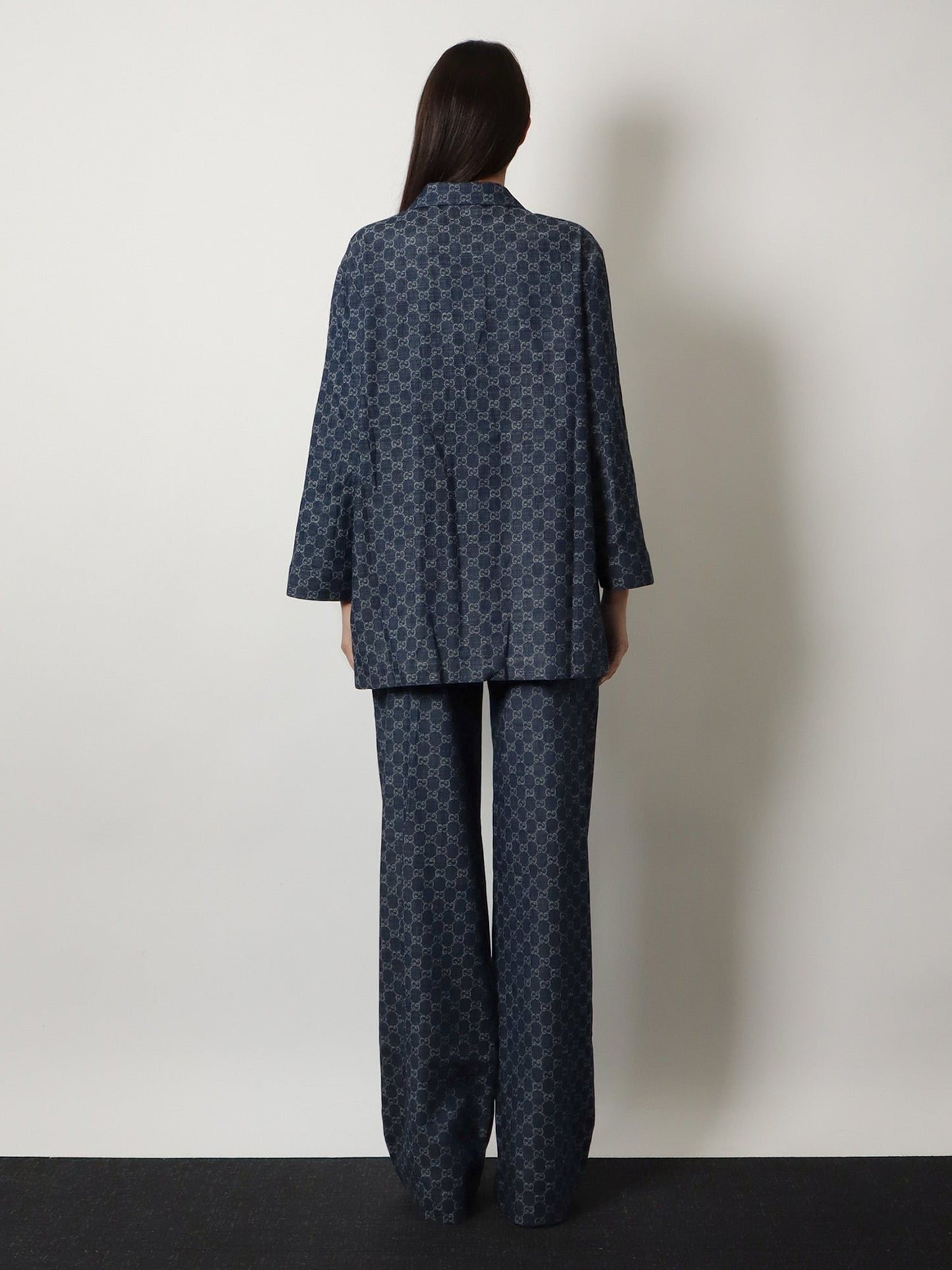 Gucci Women Cotton Shirt With All-Over Gg Motif GUCCI