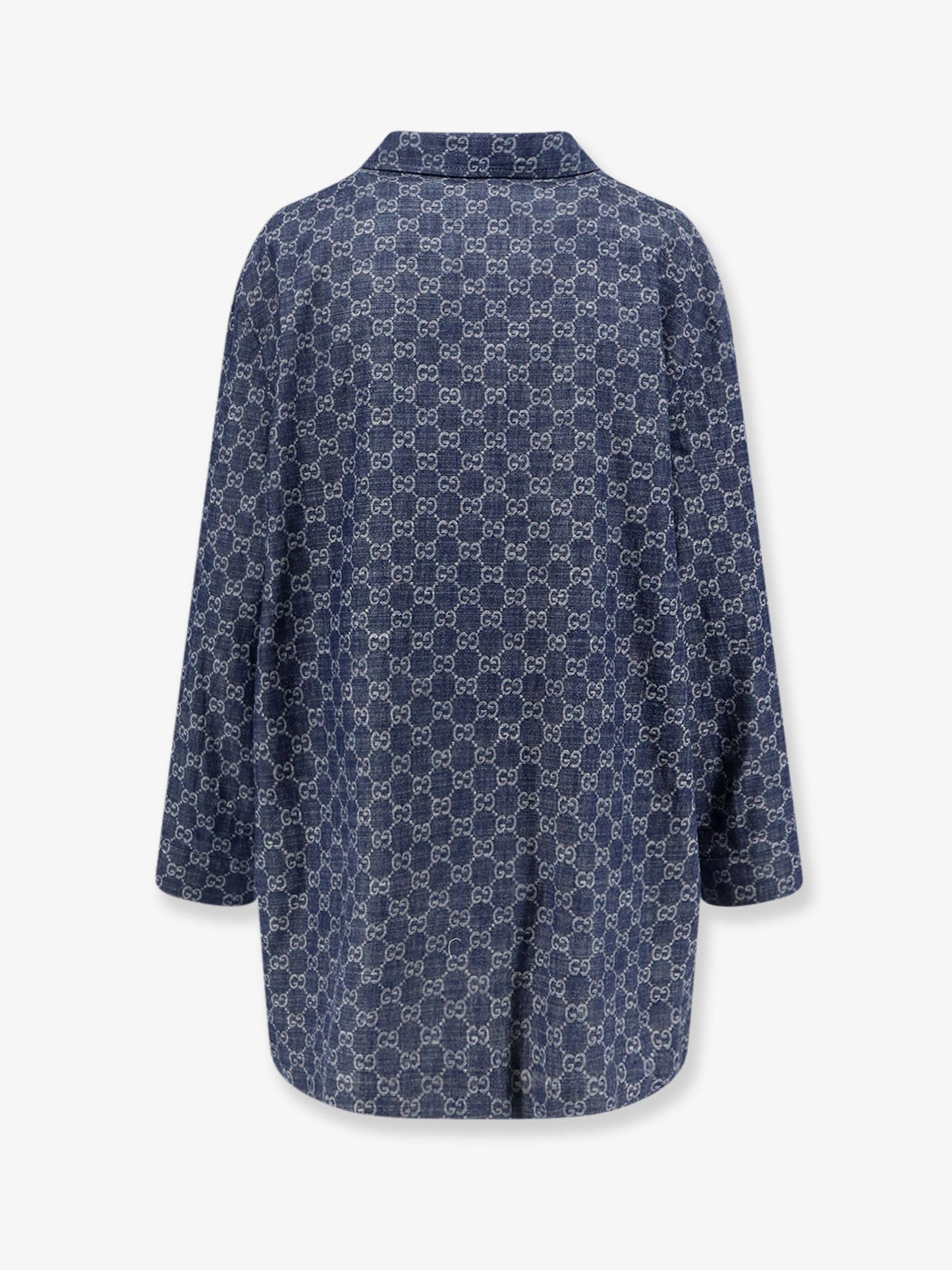 Gucci Women Cotton Shirt With All-Over Gg Motif