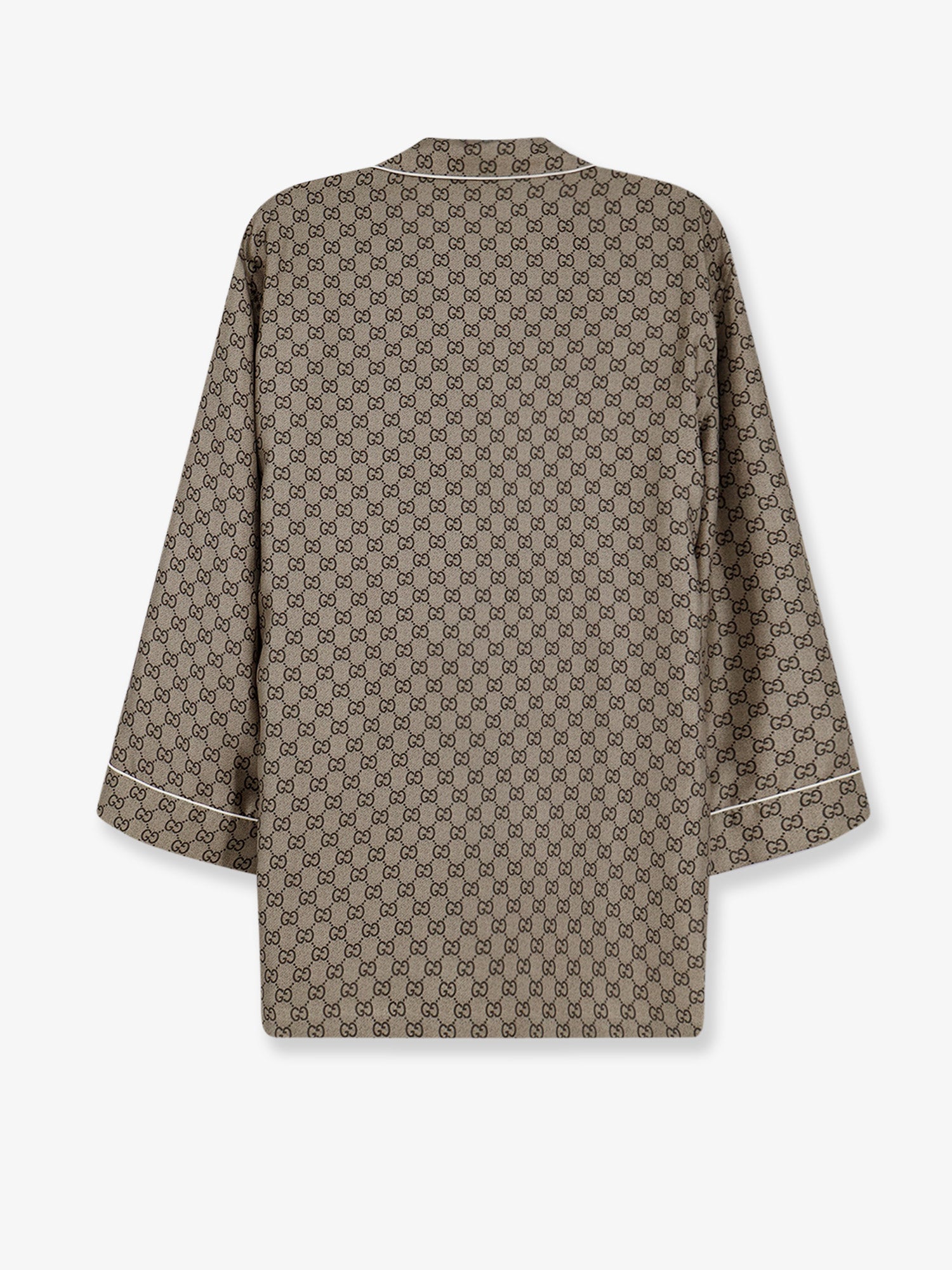 Gucci Women Silk Shirt With Gg Print GUCCI