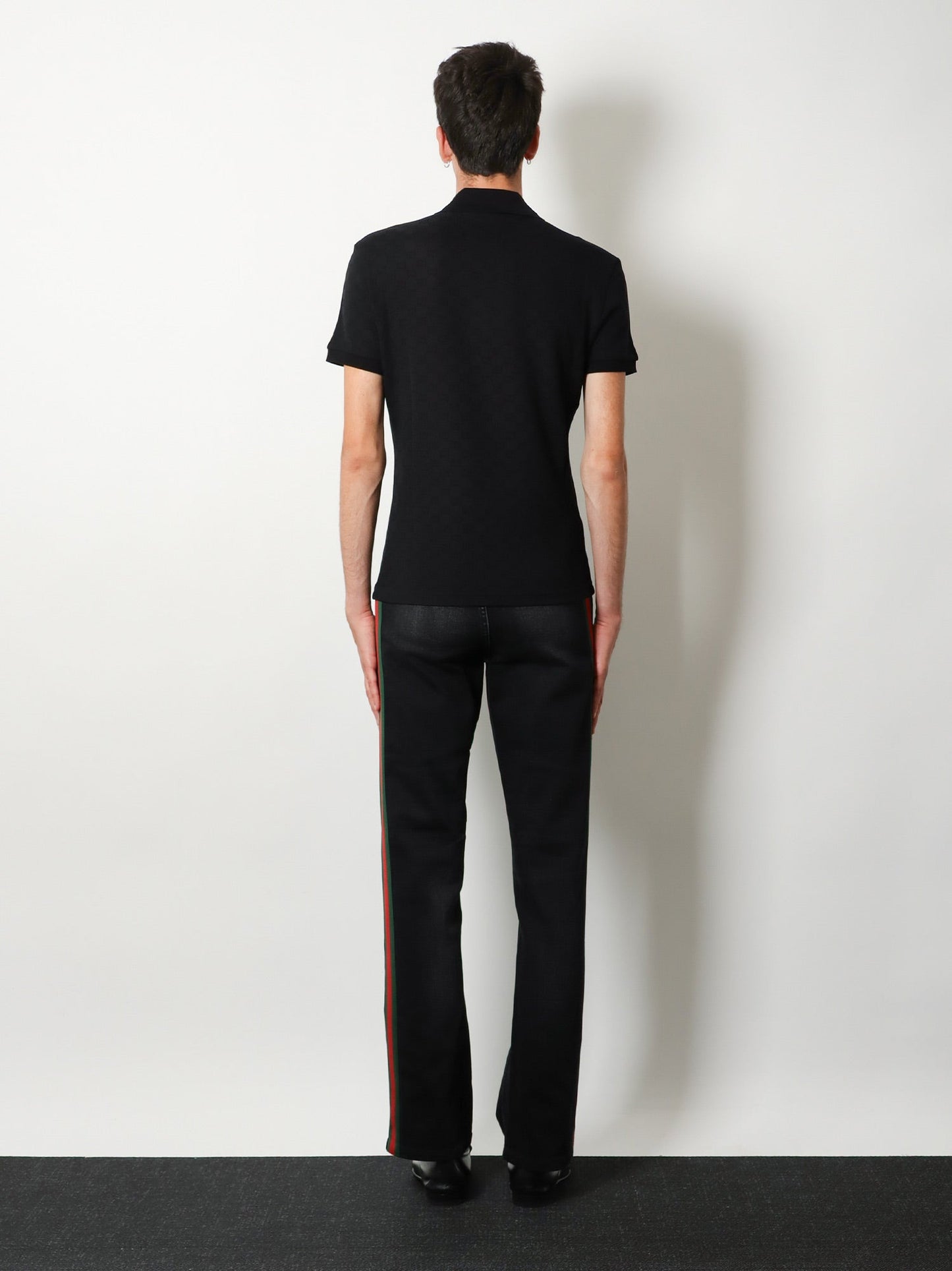 Gucci Men Blue Denim Jeans With Nastro Web Profiles GUCCI