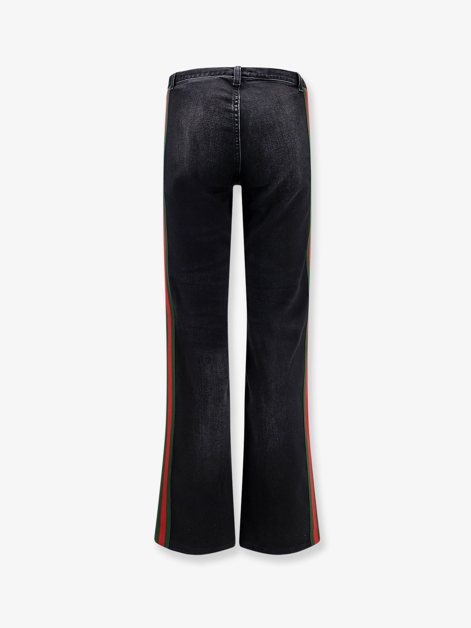 Gucci Men Blue Denim Jeans With Nastro Web Profiles GUCCI