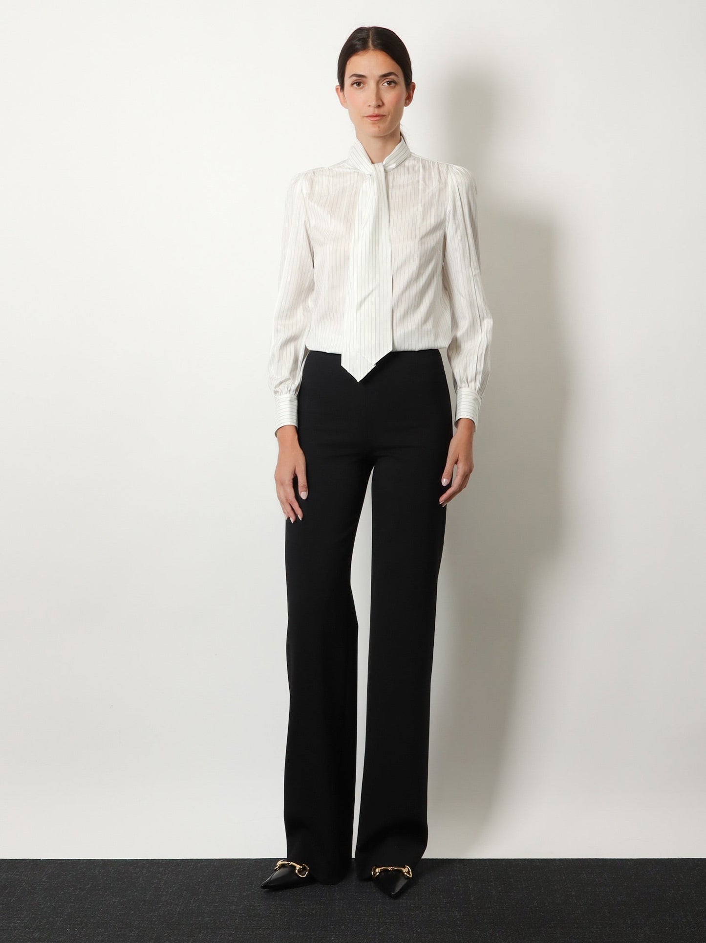 Gucci Women Striped Silk Shirt GUCCI