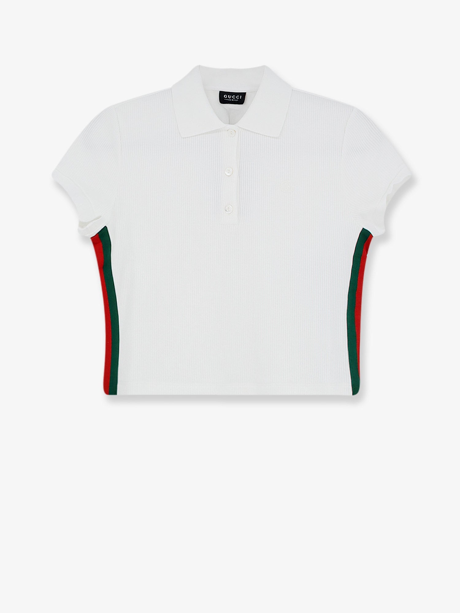 Gucci Women Ribbed Cotton Jersey Polo Shirt GUCCI