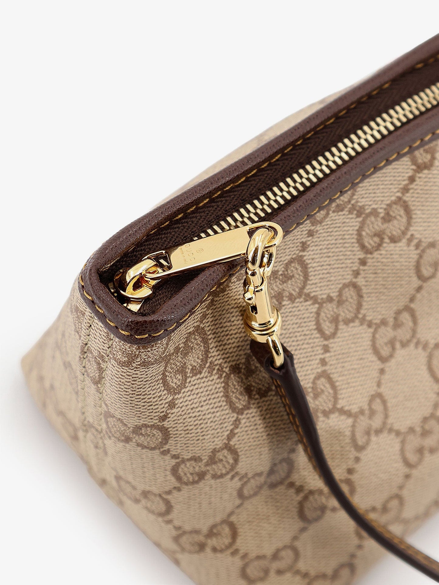 Gucci Women Gg Fabric Clutch With Nastro Web On The Front GUCCI