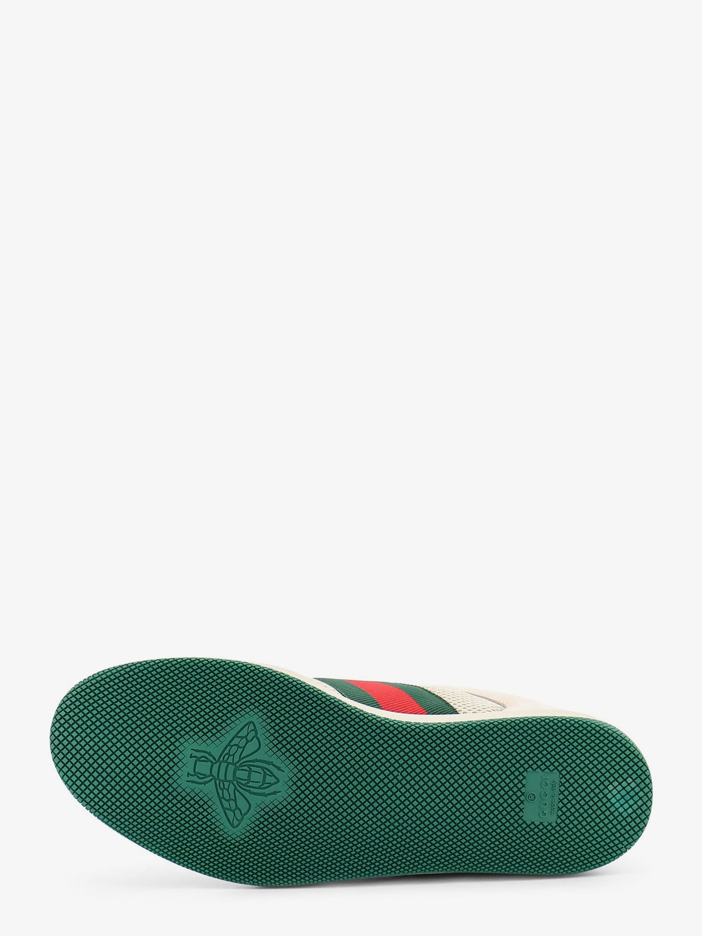 Gucci Men Screener Mesh And Leather Sneakers With Nastro Web On The Side GUCCI