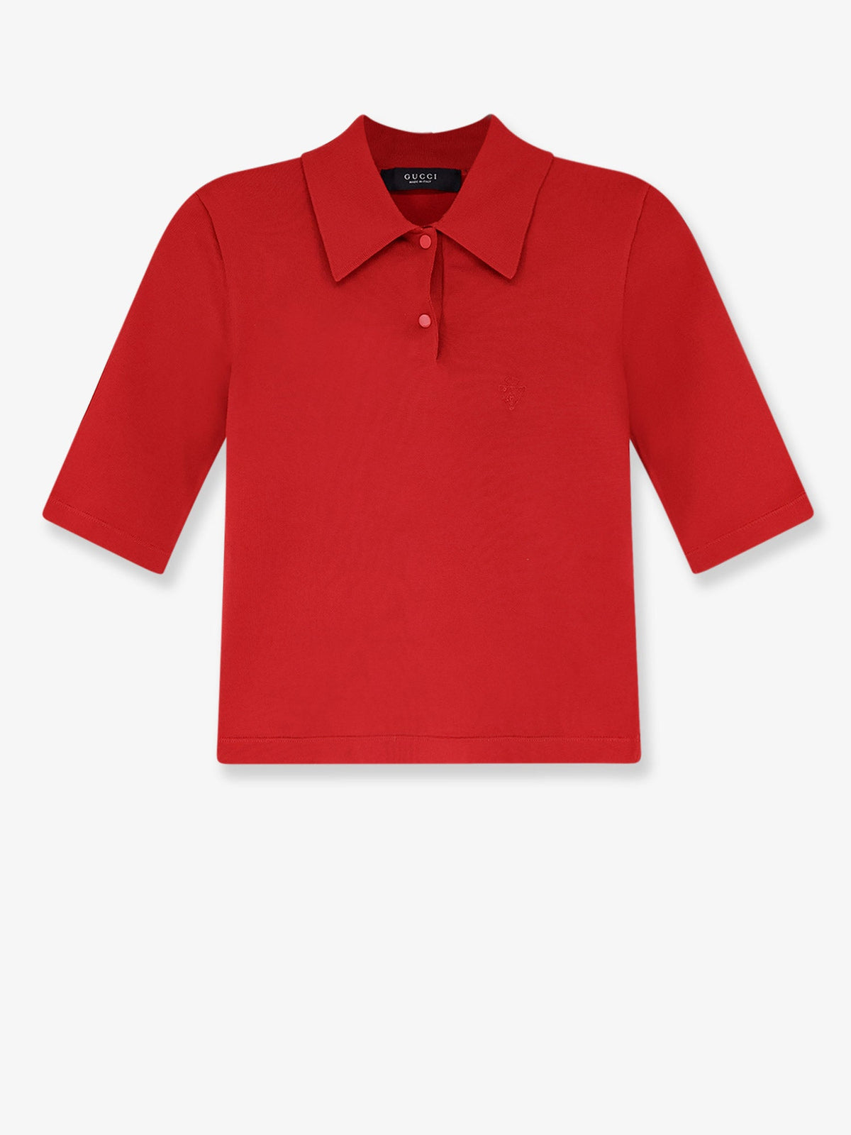 Gucci Women Fine Stretch Silk Knit Polo Shirt GUCCI