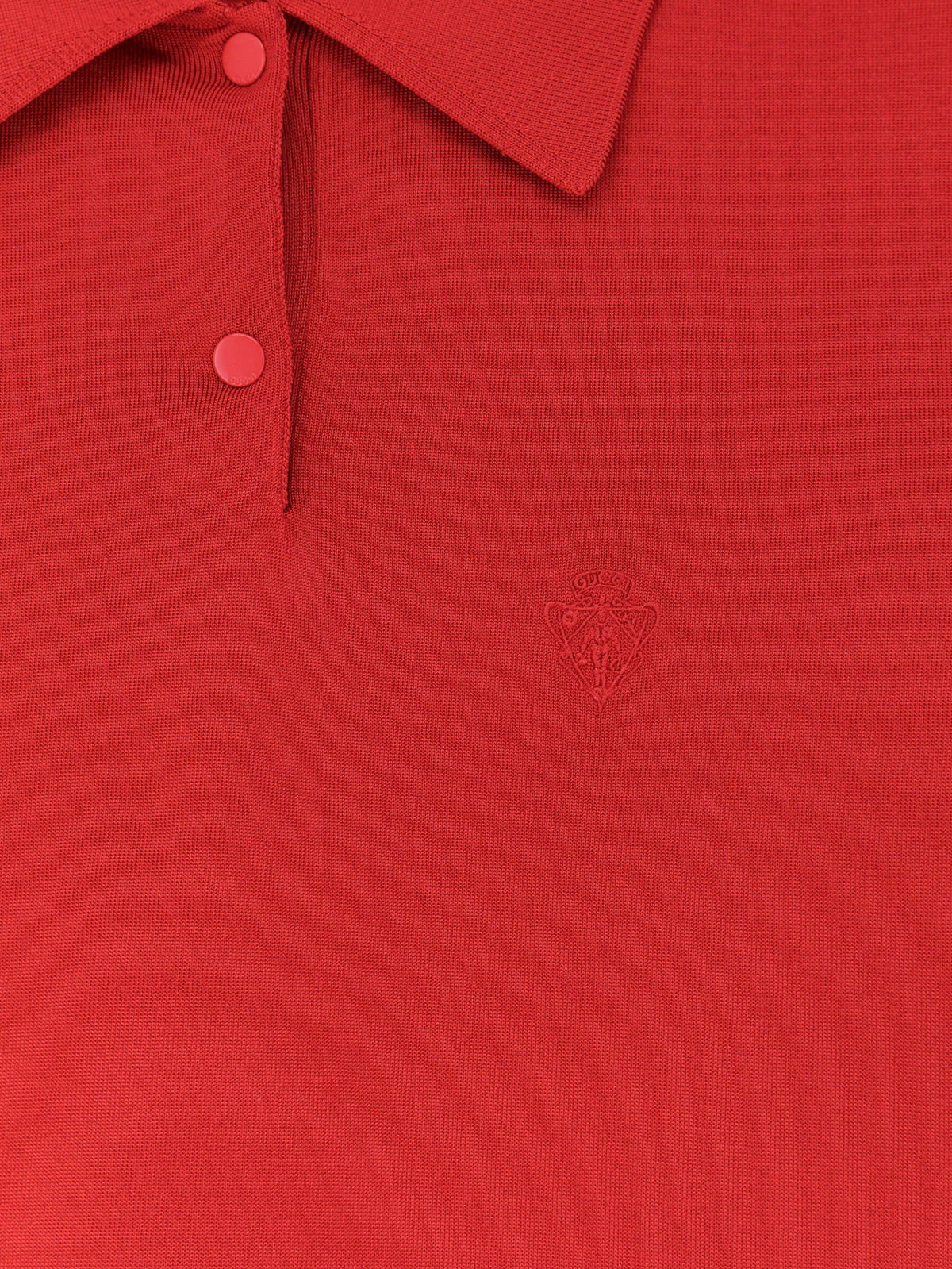 Gucci Women Fine Stretch Silk Knit Polo Shirt GUCCI