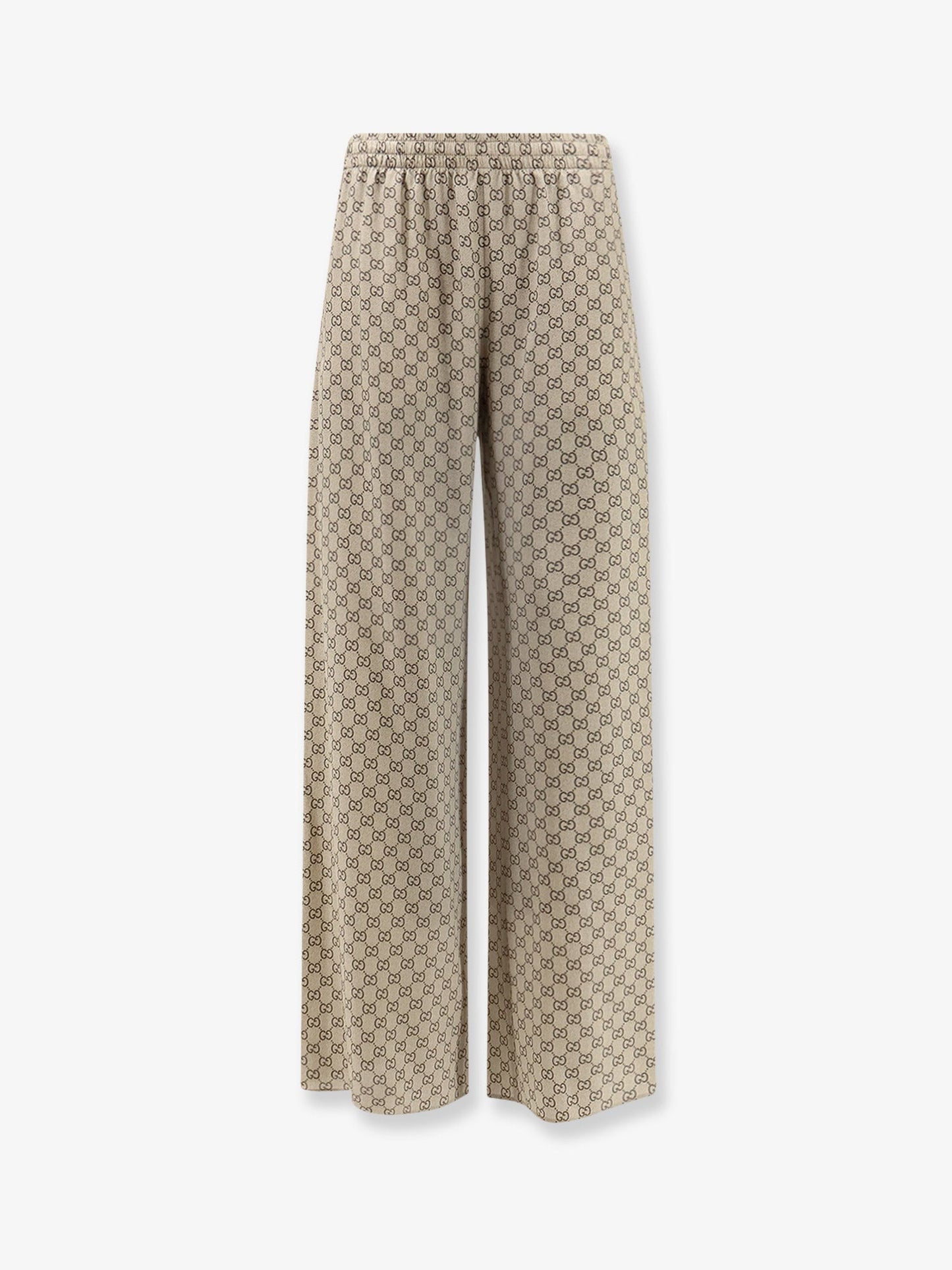 Gucci Women Gucci Primavera Silk Trousers With Gg Print GUCCI