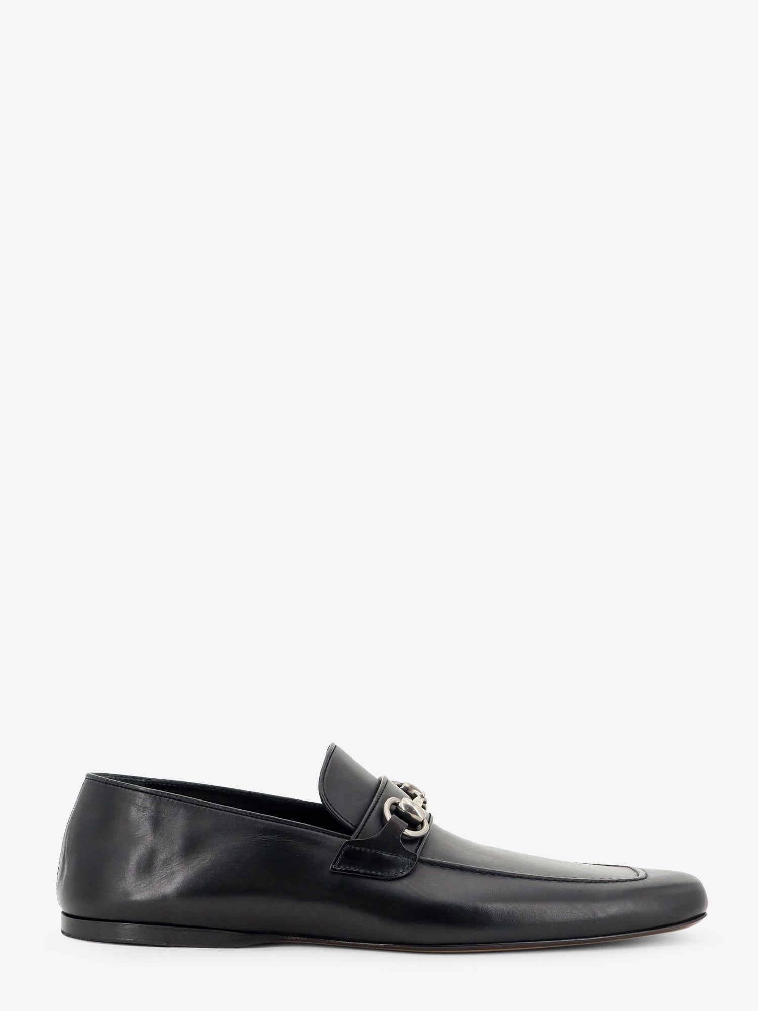 Gucci Men Leather Loafers With Metal Horsebit GUCCI