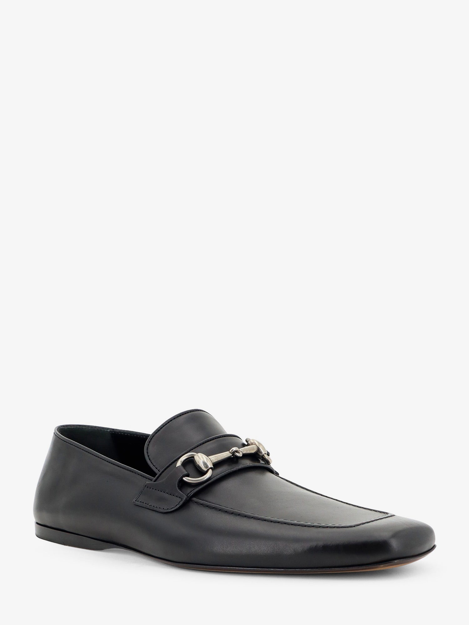 Gucci Men Leather Loafers With Metal Horsebit GUCCI