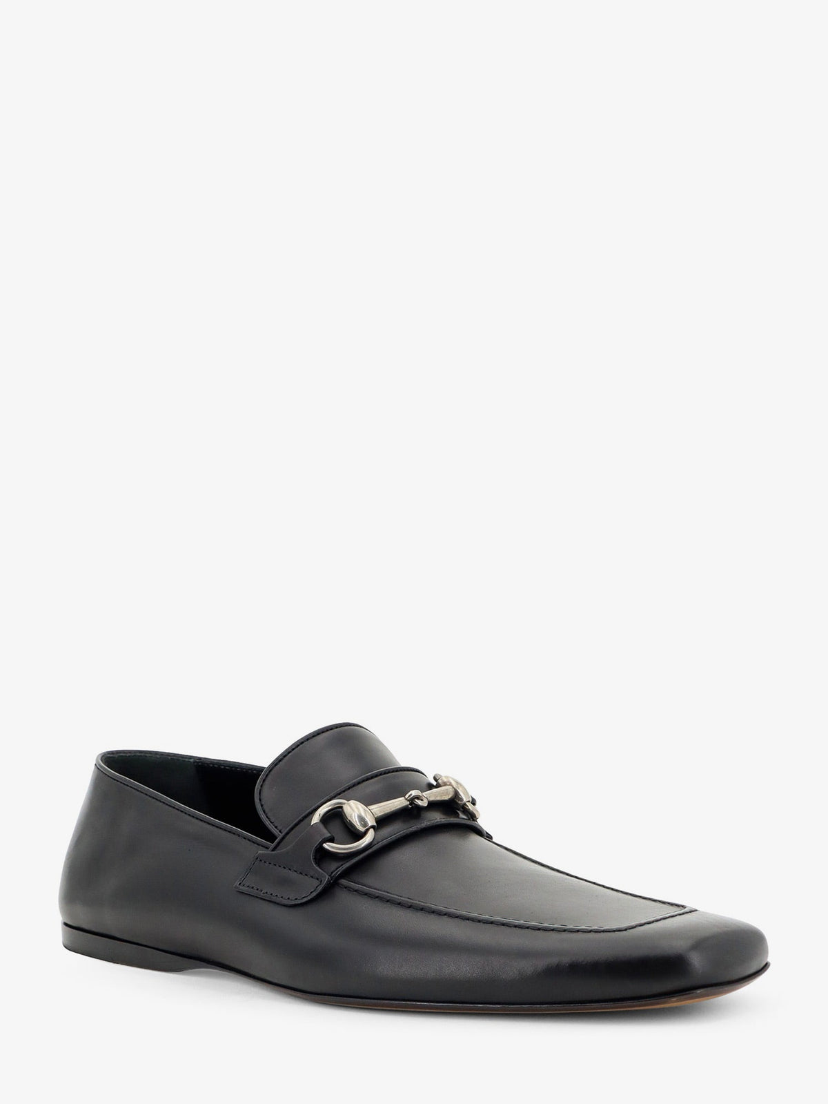 Gucci Men Leather Loafers With Metal Horsebit GUCCI