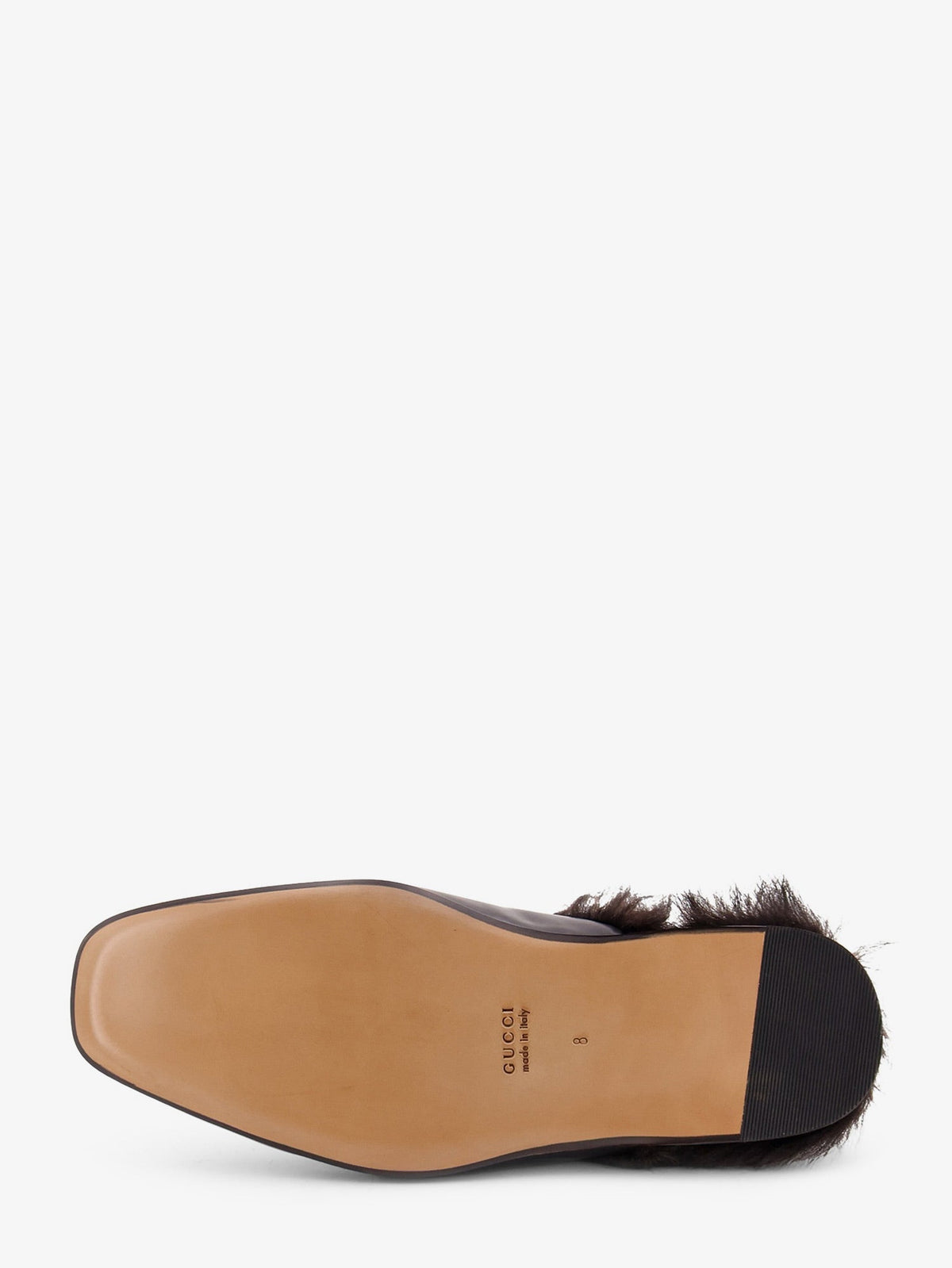 Gucci Men Black Leather Slipper With Horsebit GUCCI