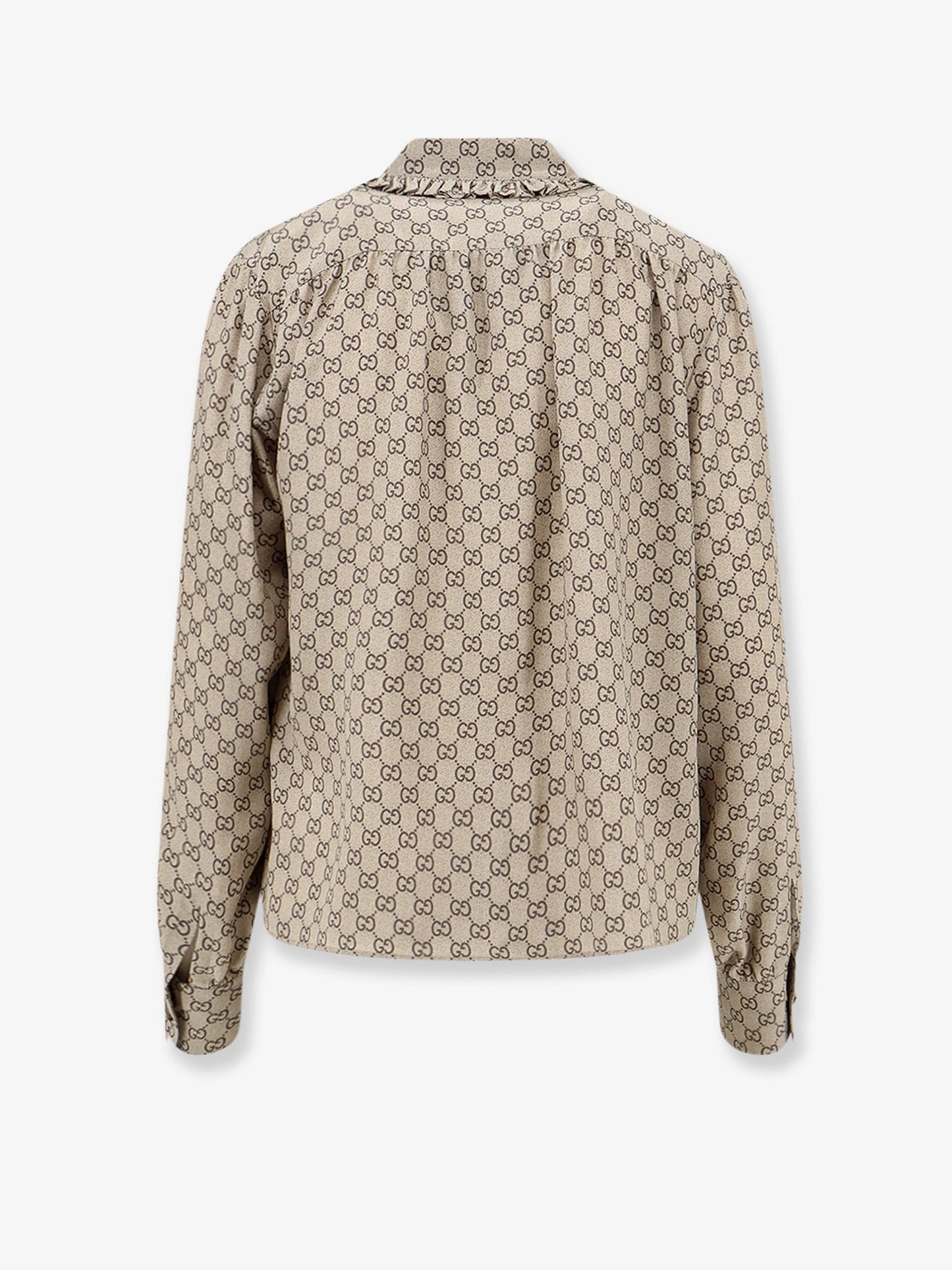 Gucci Women Gucci Primavera Silk Shirt With Gg Print GUCCI